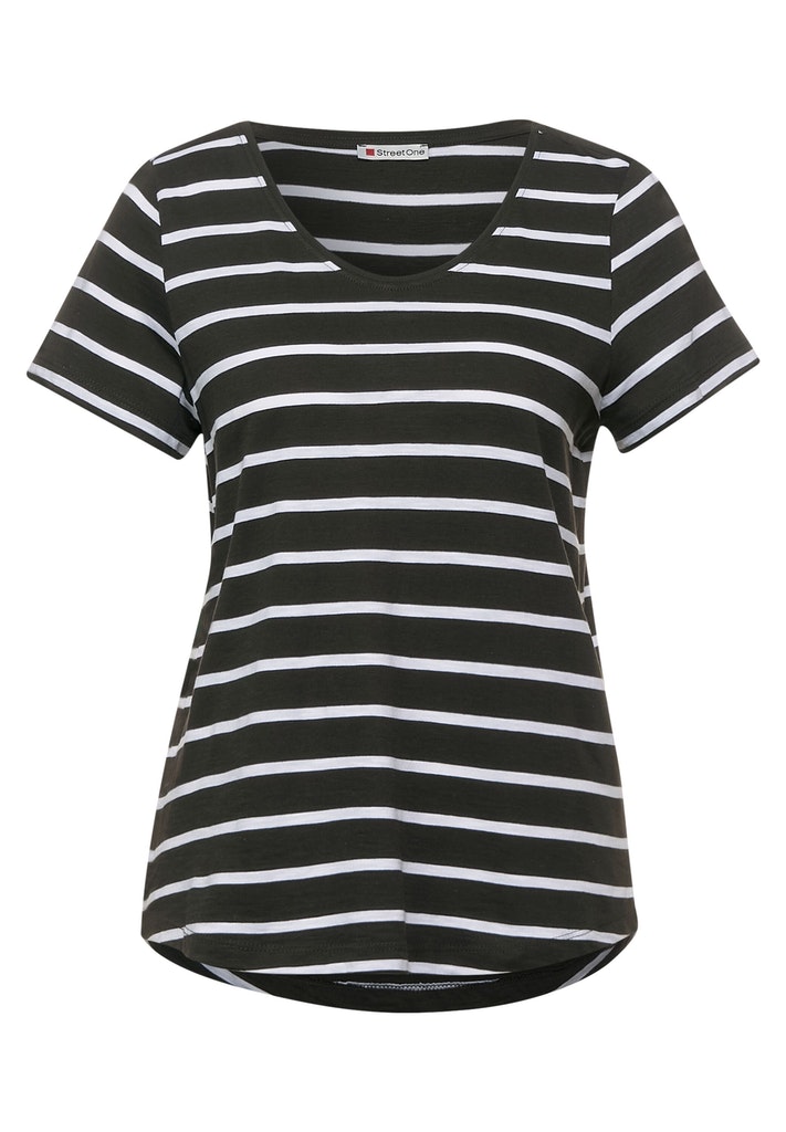 T-Shirt mit Streifen Muster