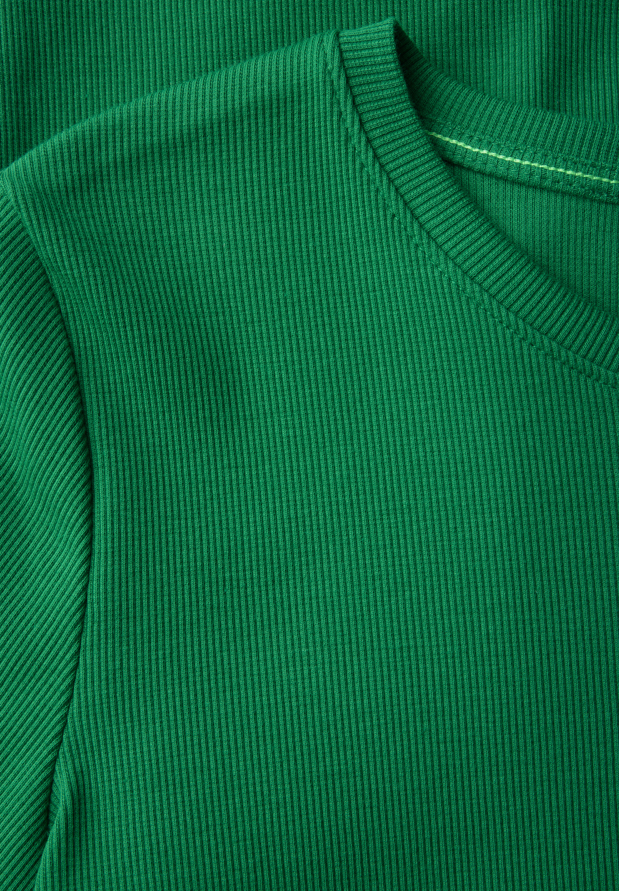 Basic Rippstruktur T-Shirt