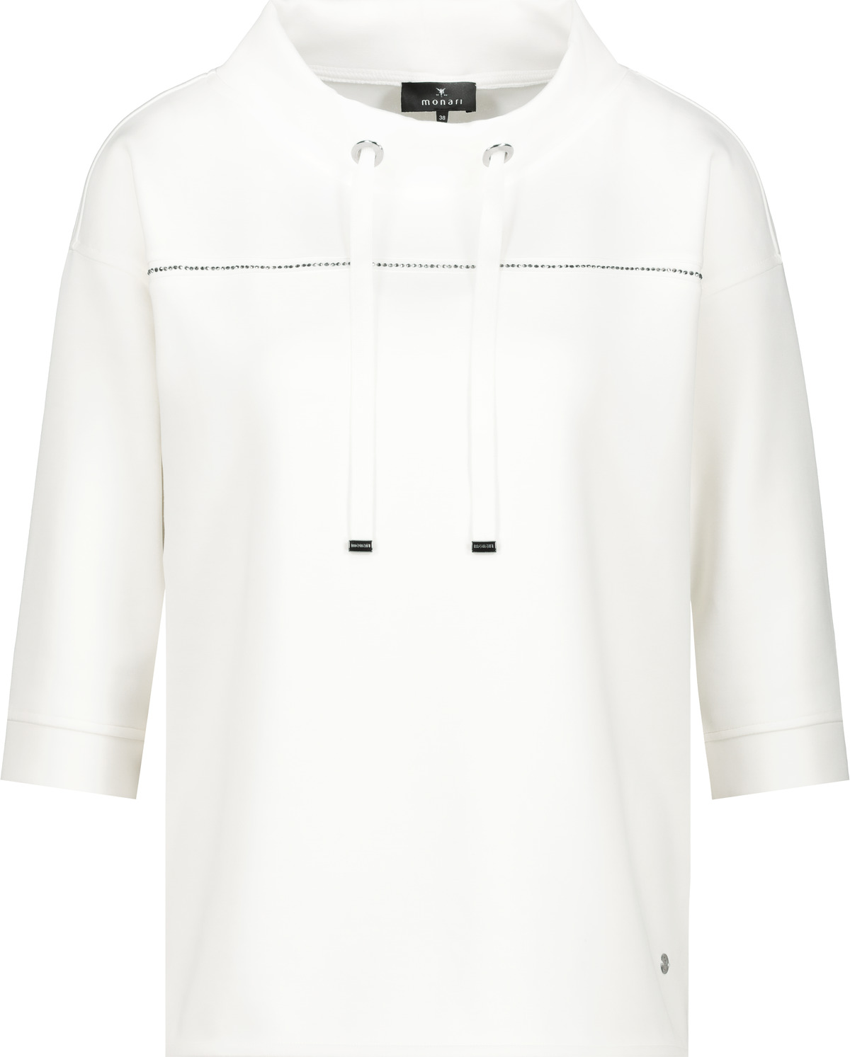 Sweat mit Glitzersteinen Monari weiss 407497