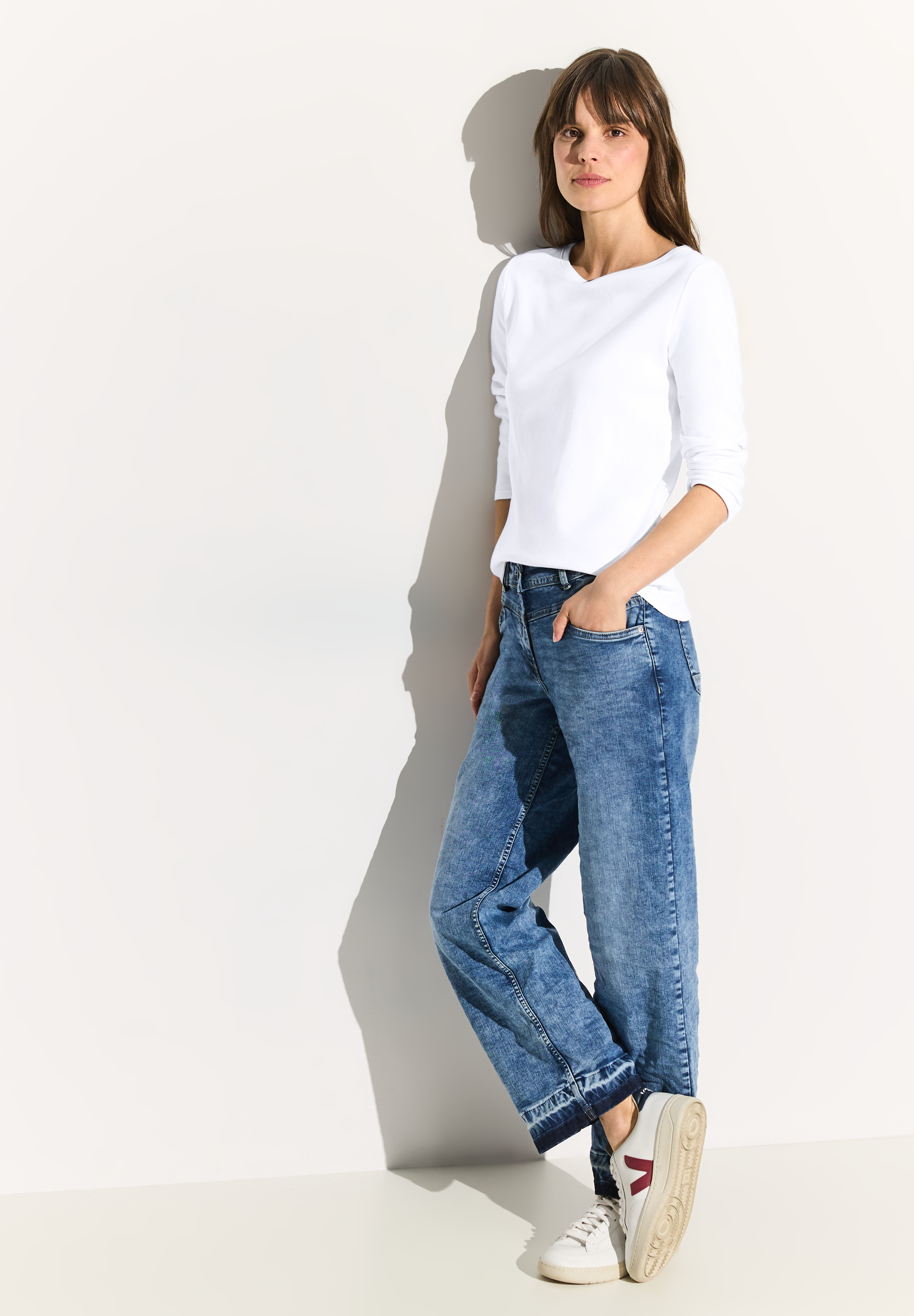 Basic Shirt in Unifarbe