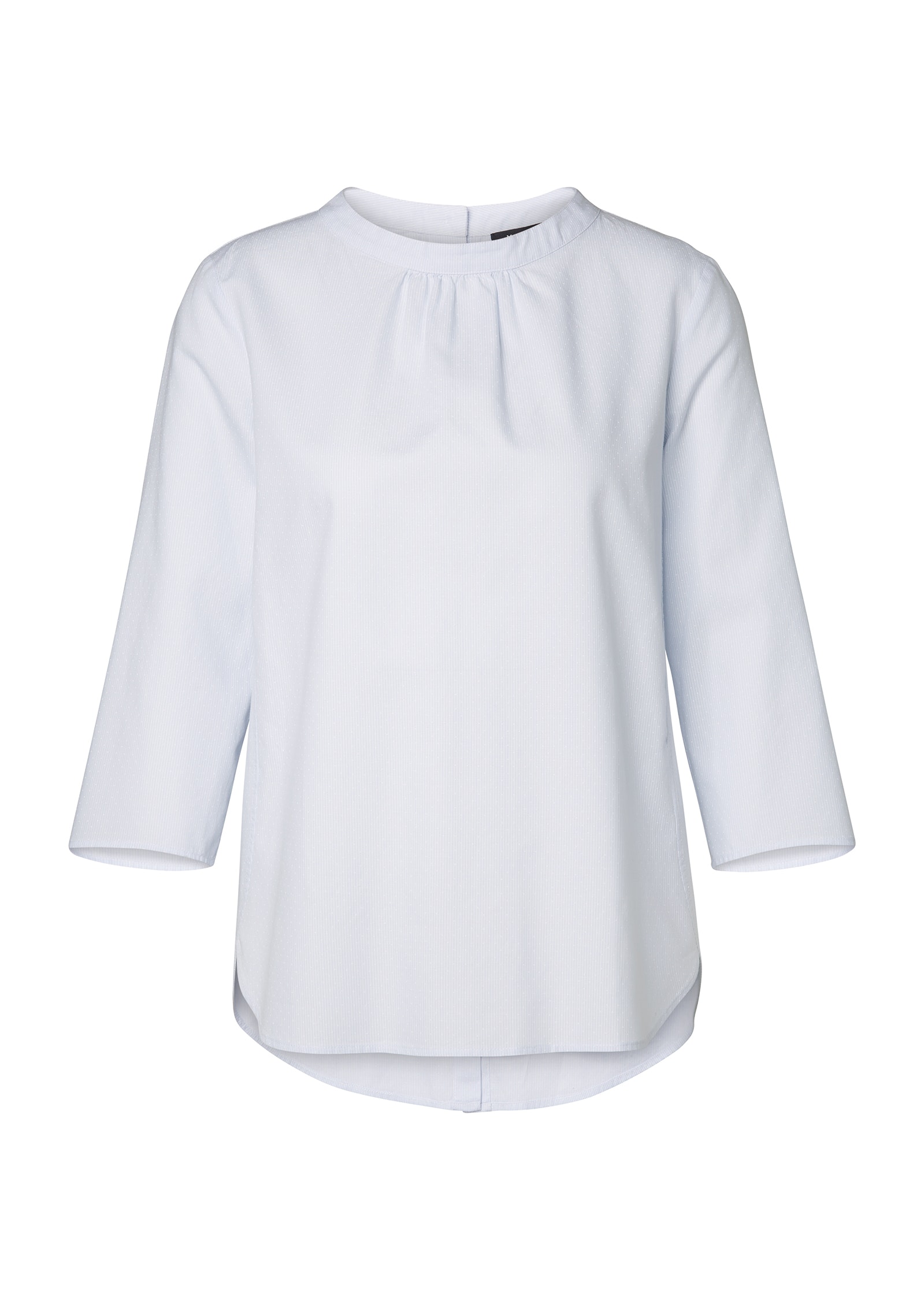 Blouse, stand up collar, 3 4 sleeve