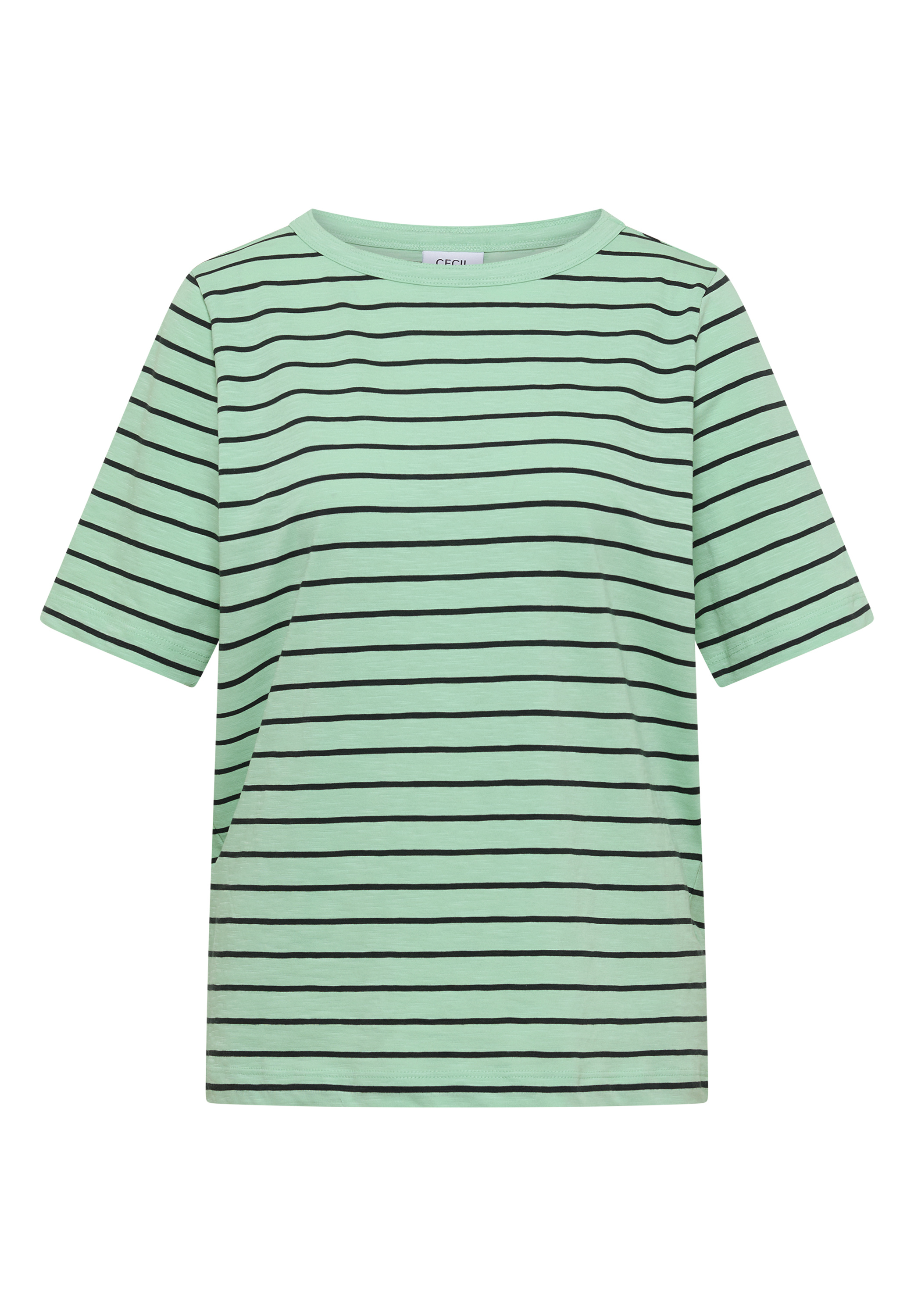 T-Shirt mit Boatneck und Streifen