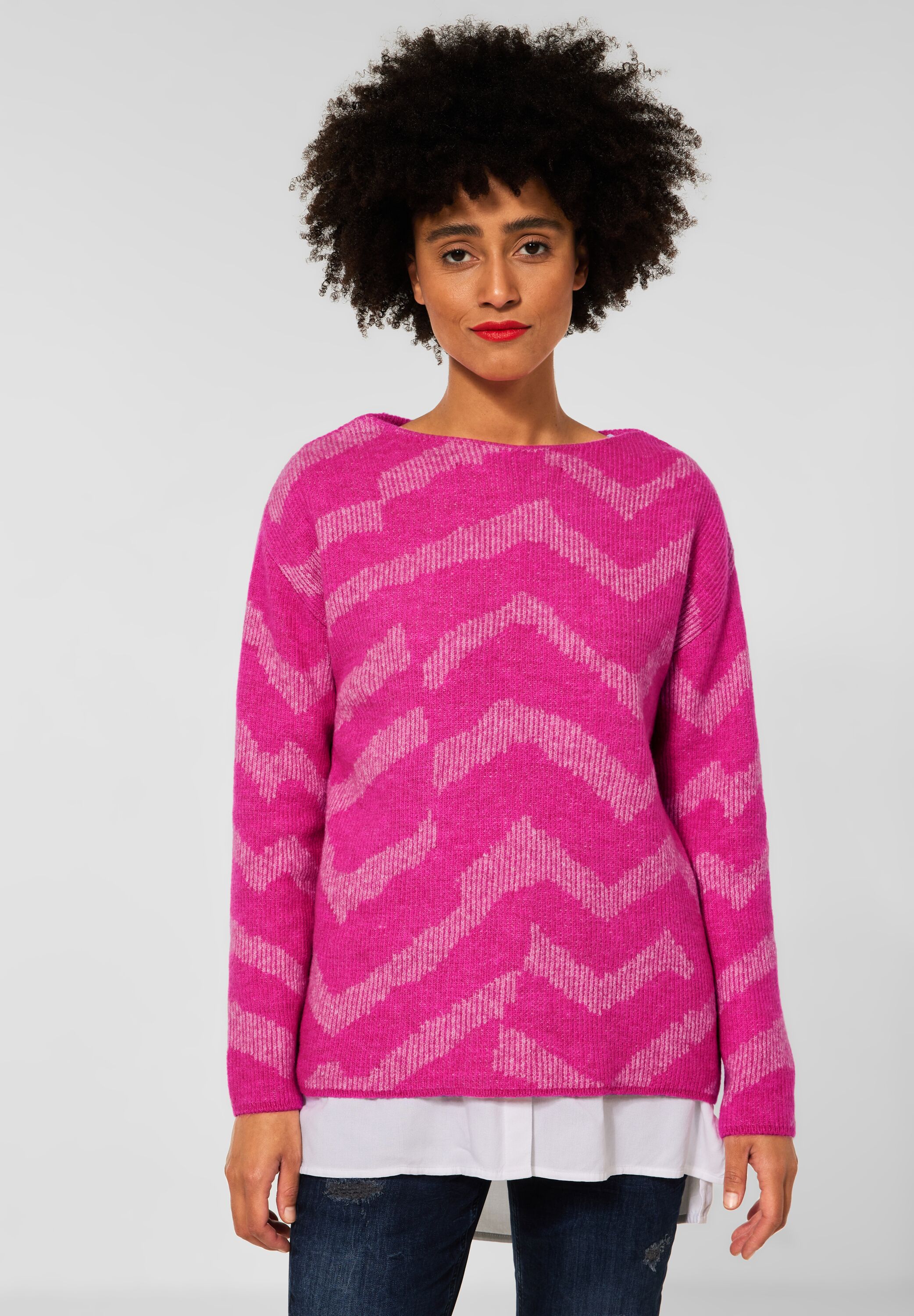 Cosy Pullover mit Muster
