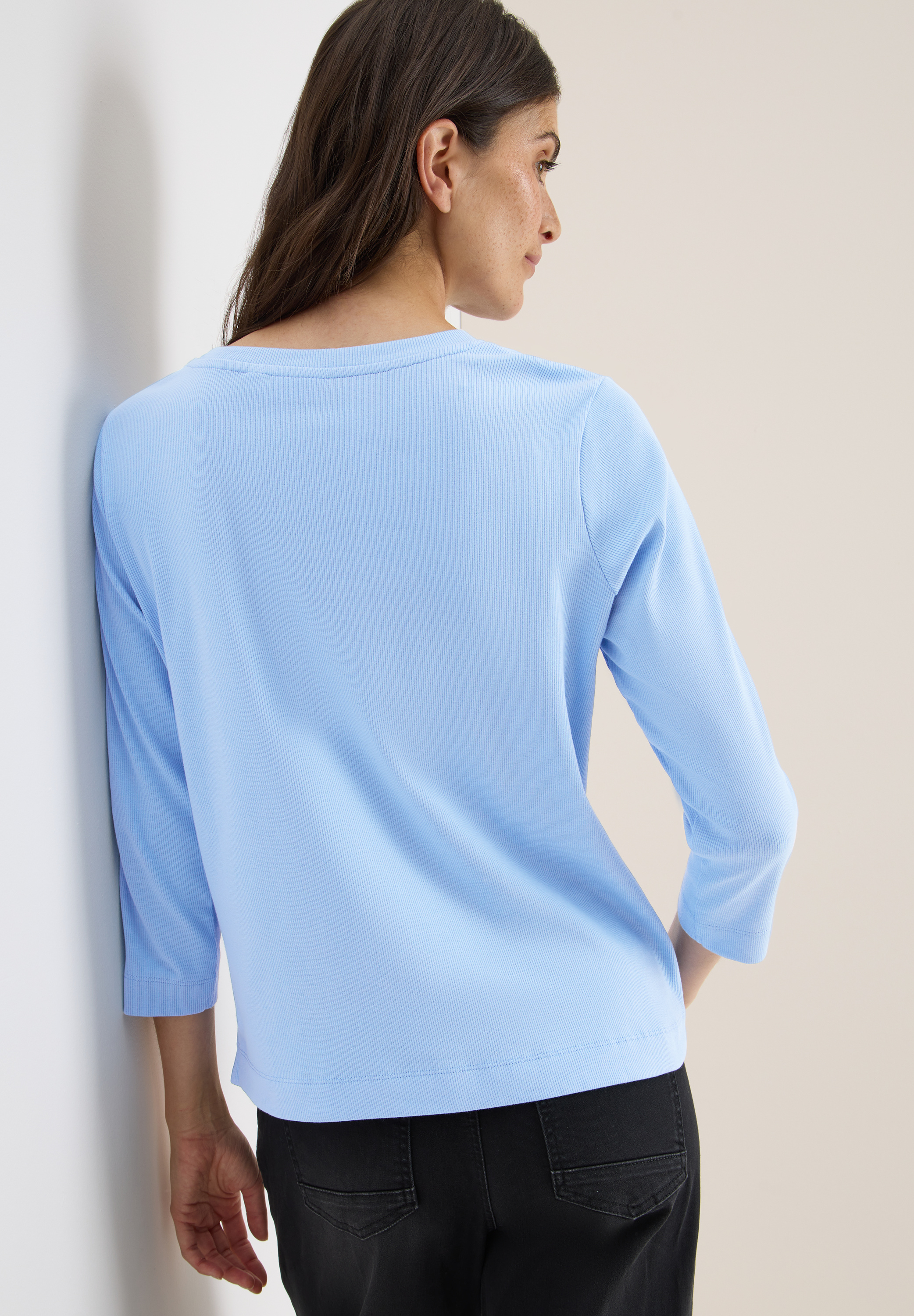 Shirt mit Rippstruktur