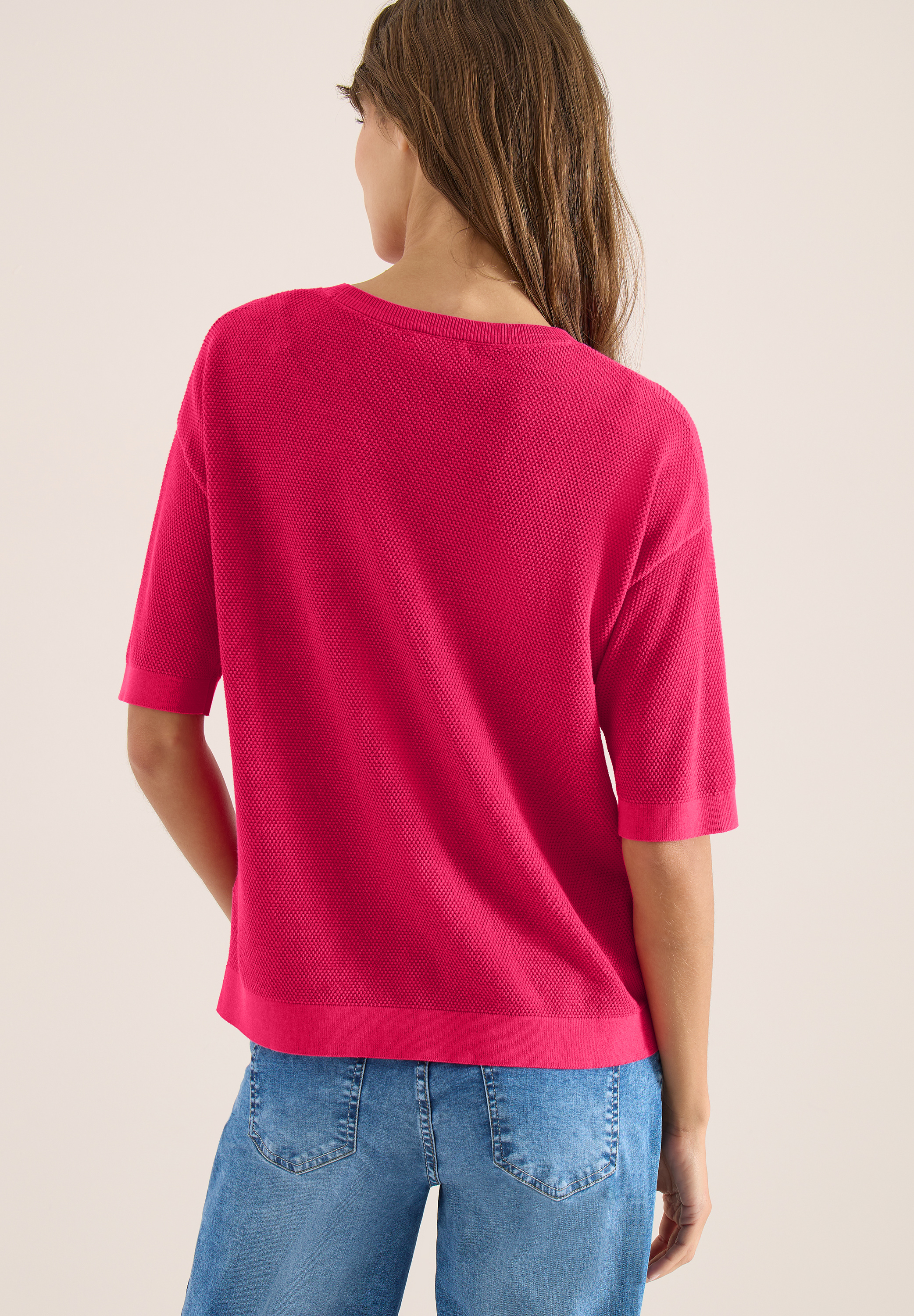 Kurzarm Pullover mit Struktur
