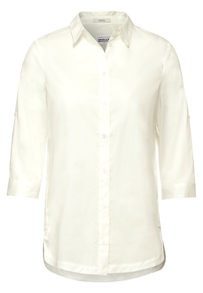 Longbluse in Unifarbe