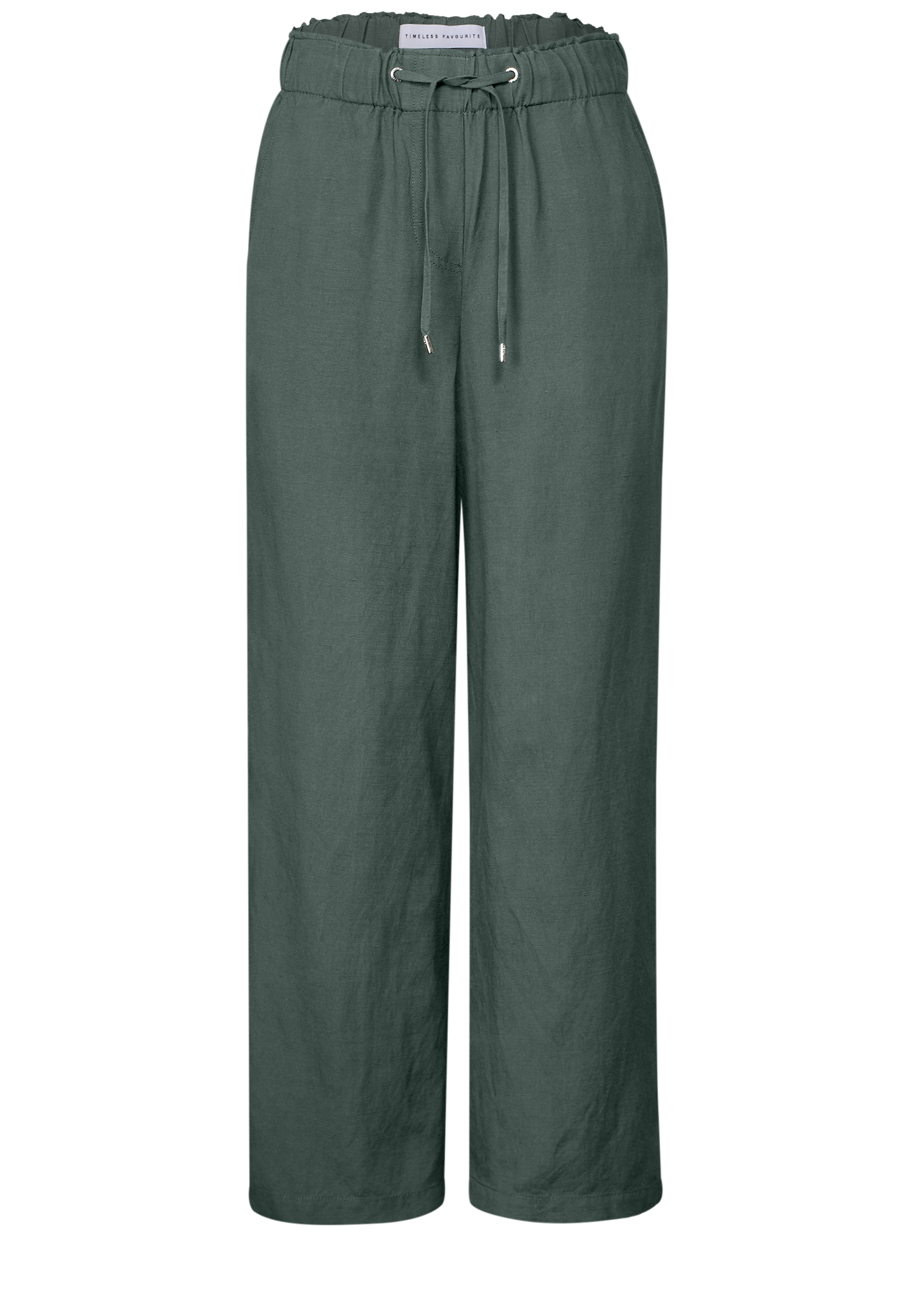 Wide Leg Hose aus Leinenmix