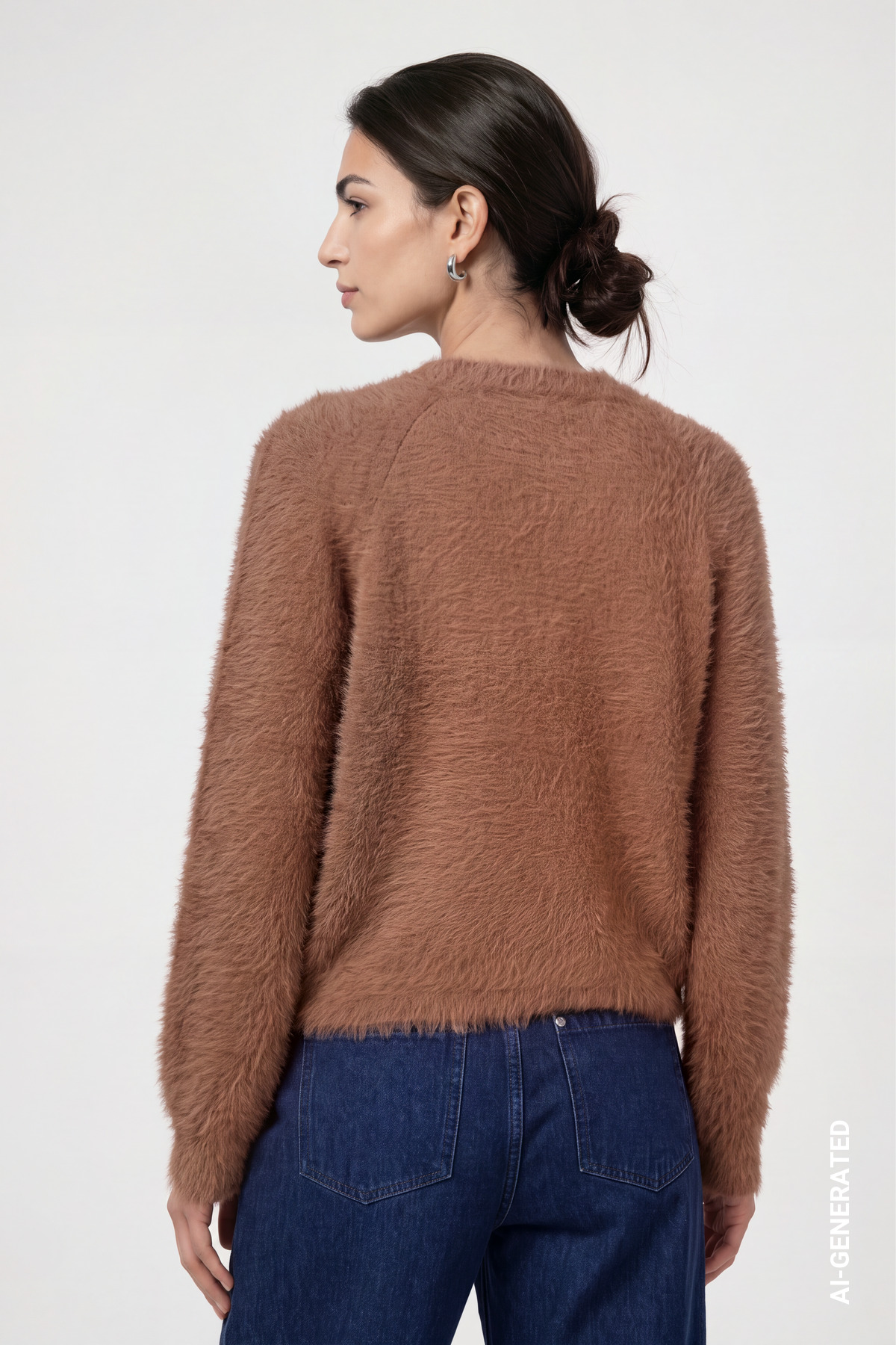 Strickpullover aus Plüschgarn