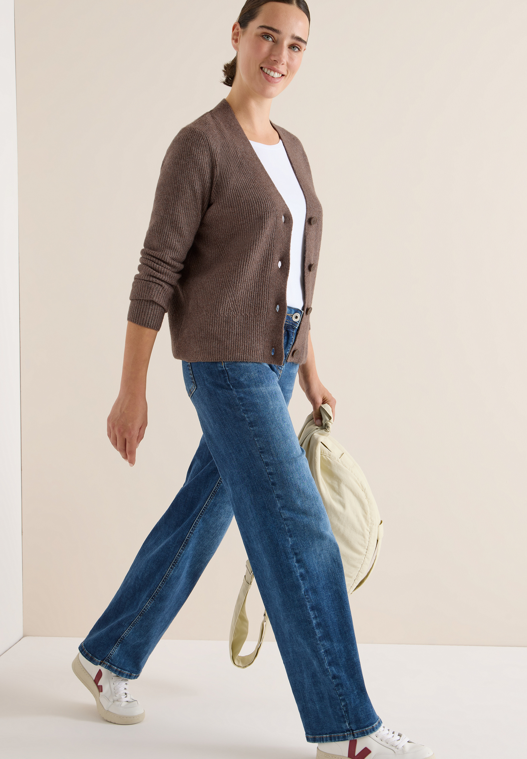 Cardigan mit Strukturdetail
