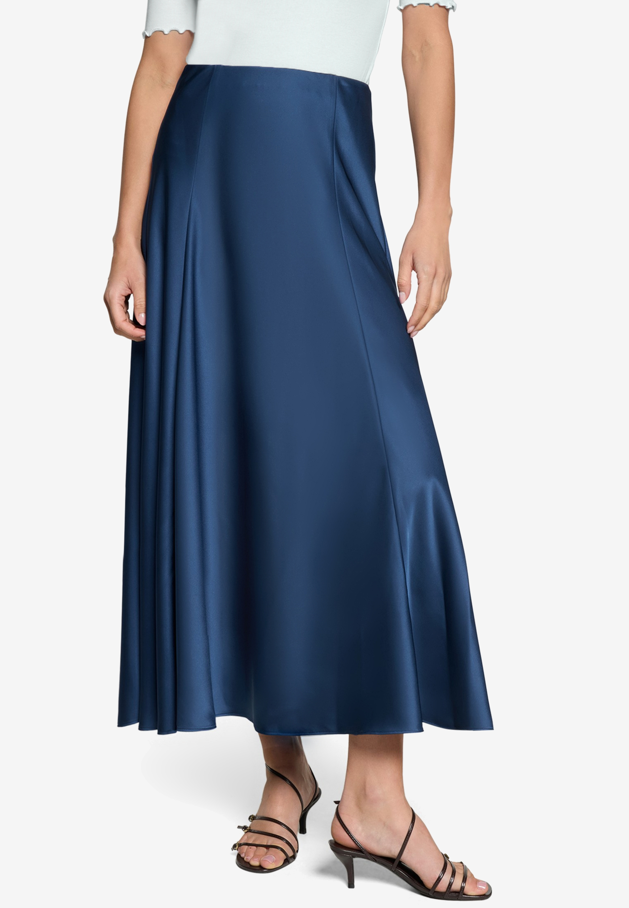 Satinrock  Maxi mit Gummibund