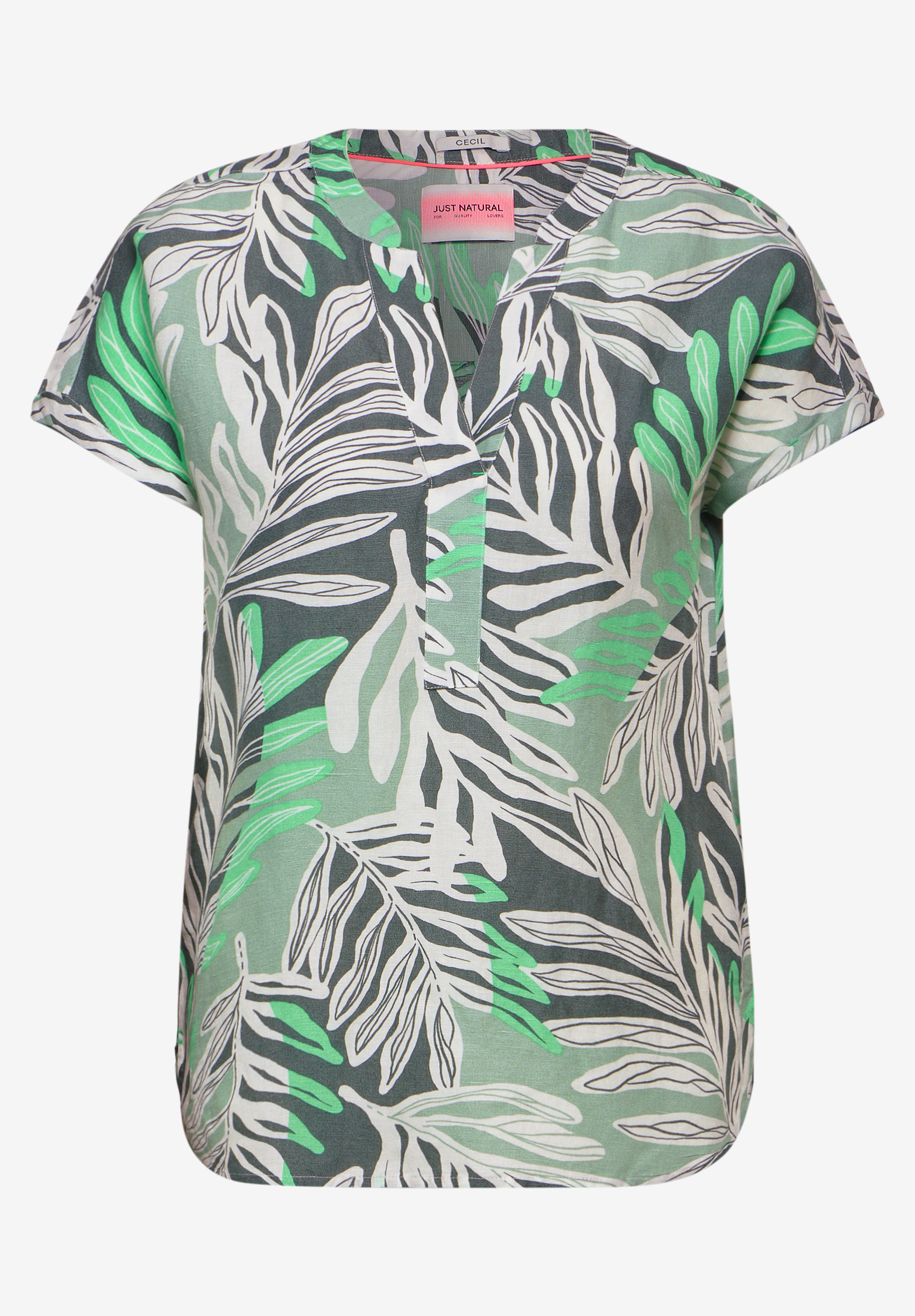 Blätterprint Bluse