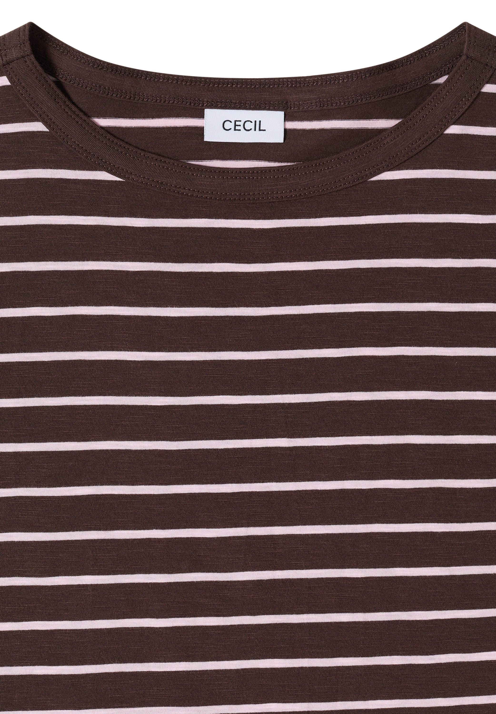 T-Shirt mit Boatneck und Streifen