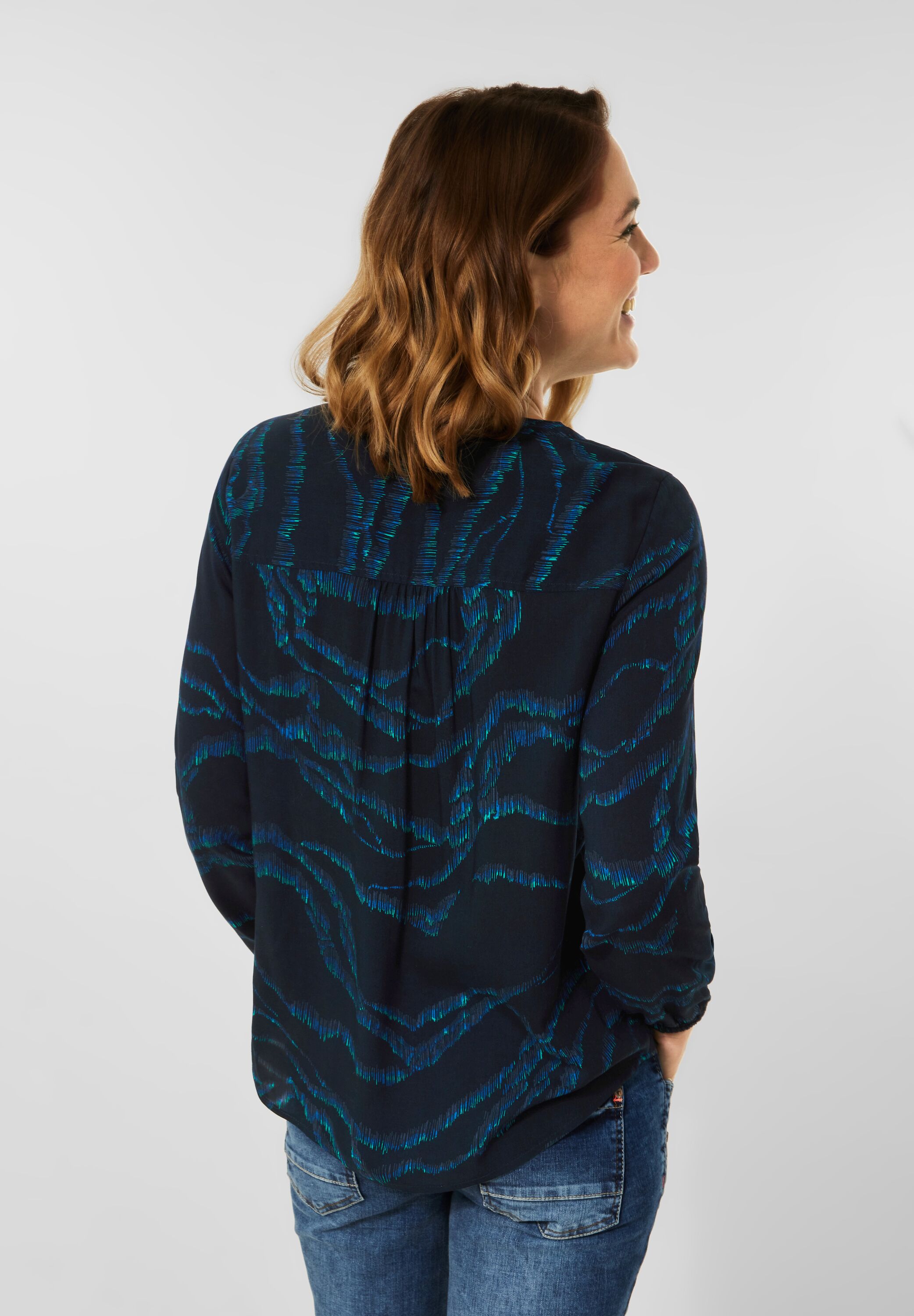 Multicolor Viskose Bluse