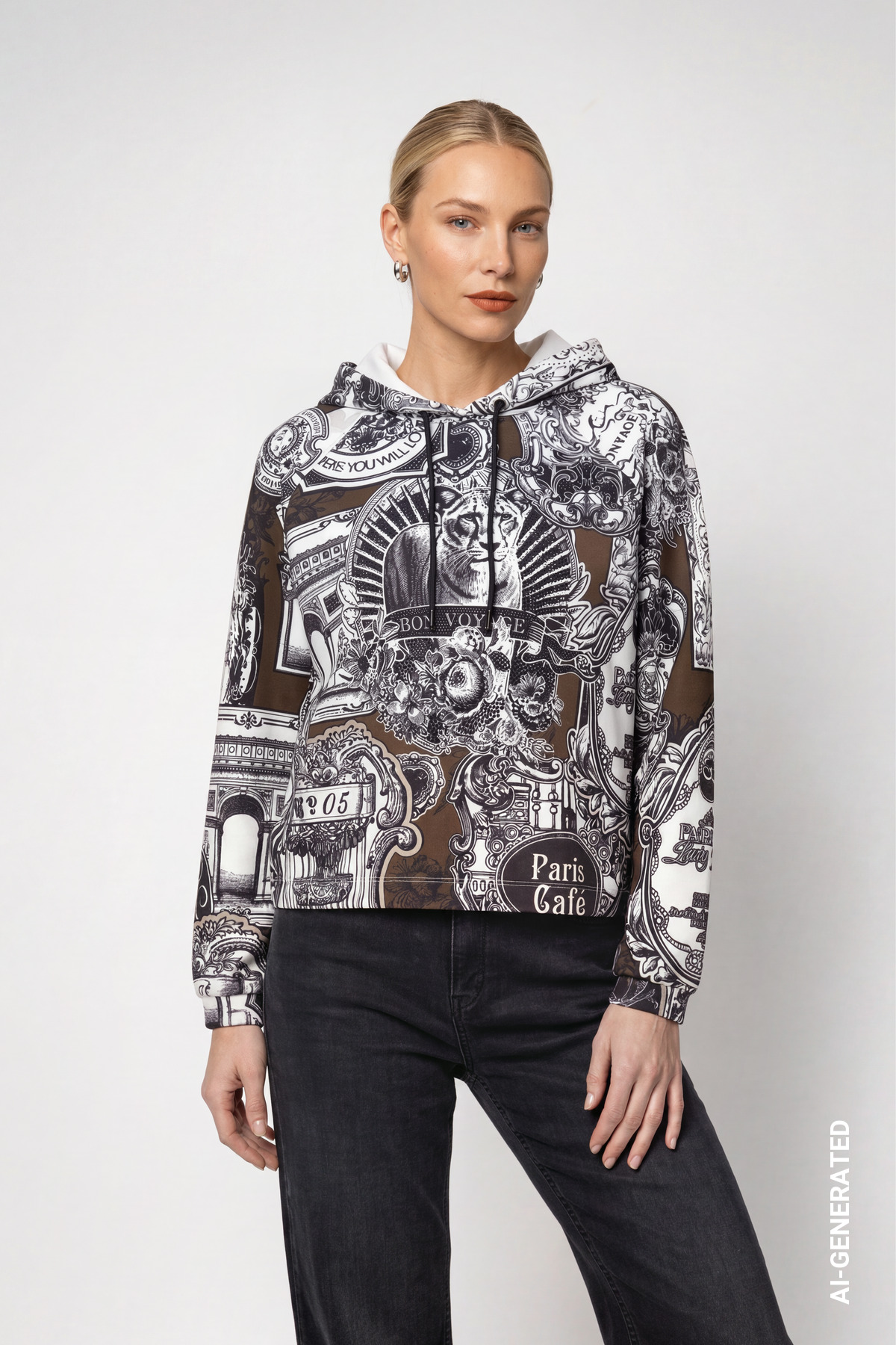 Sweatshirt mit Emblem-Muster