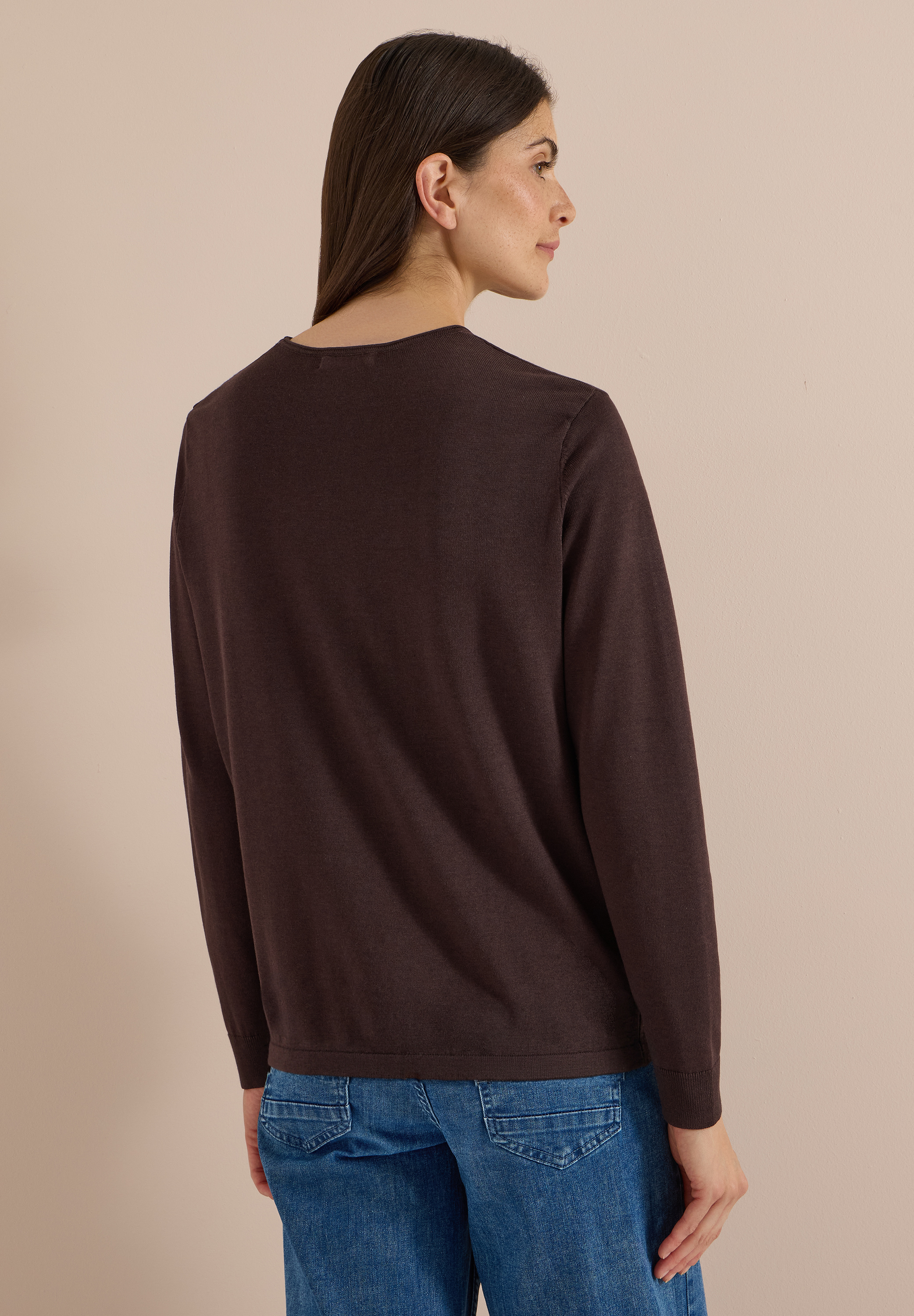 Basic Pullover mit Rundhals