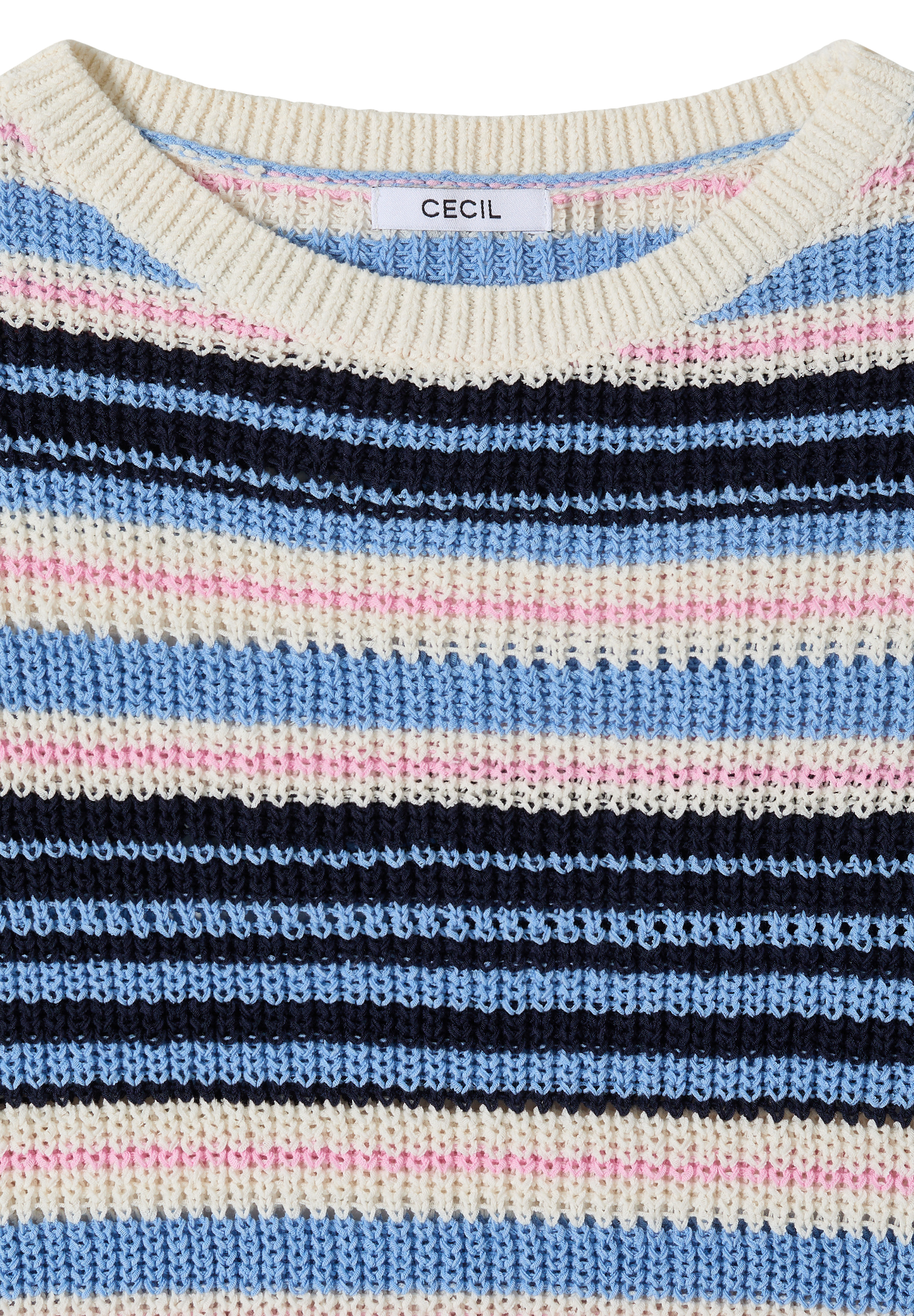 Kurzarm Pullover aus Bändchengarn