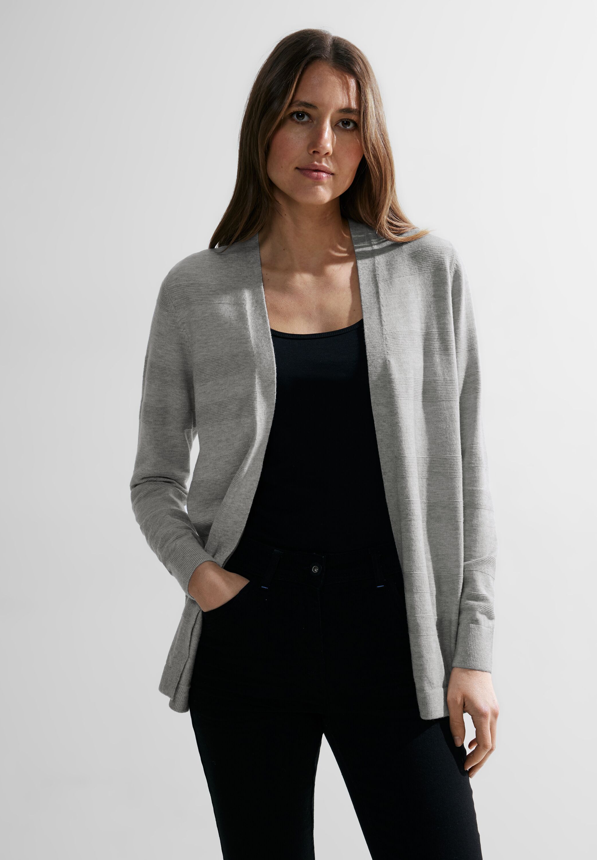 open Structured Cardigan