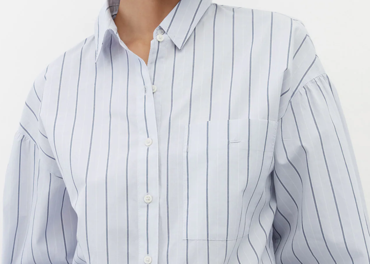Bluse mit feinem Streifen-Design