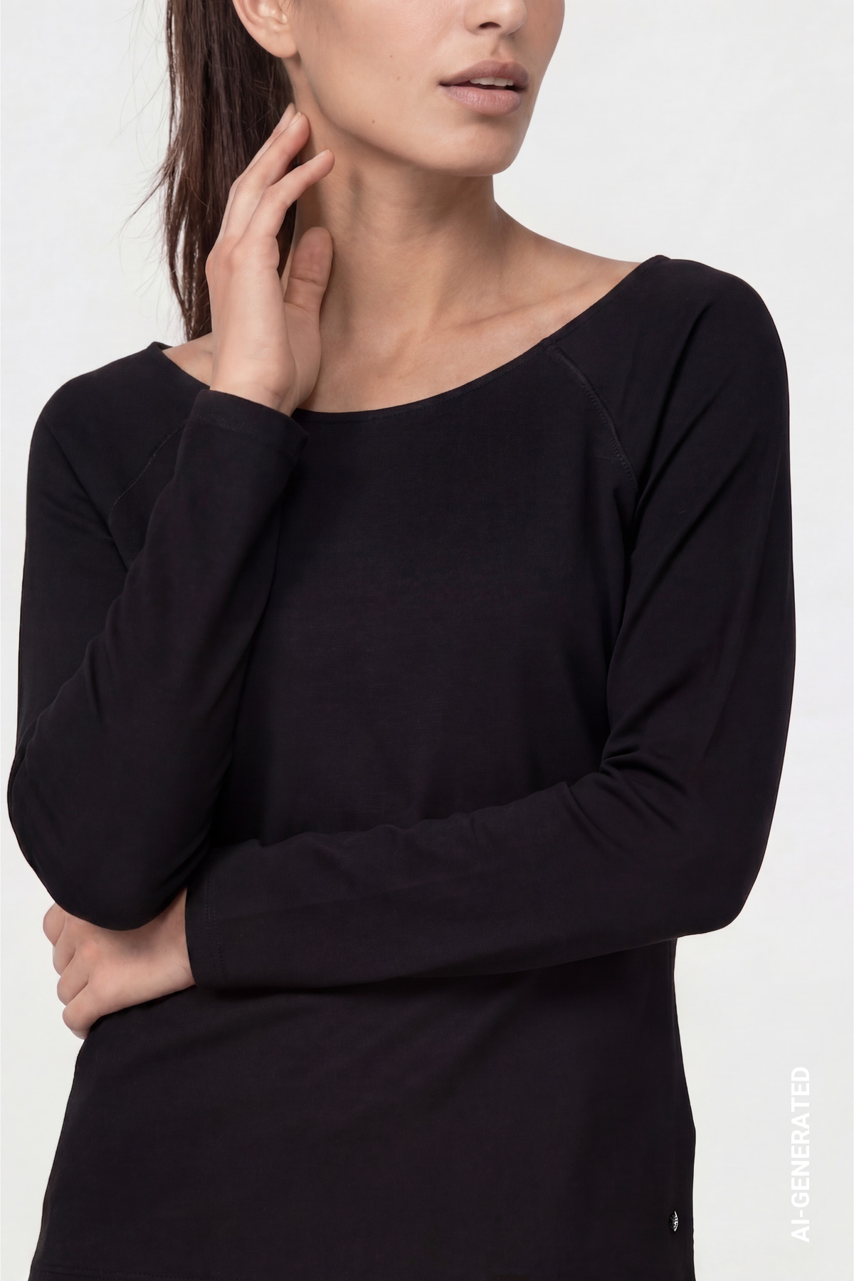 Basic-Langarmshirt