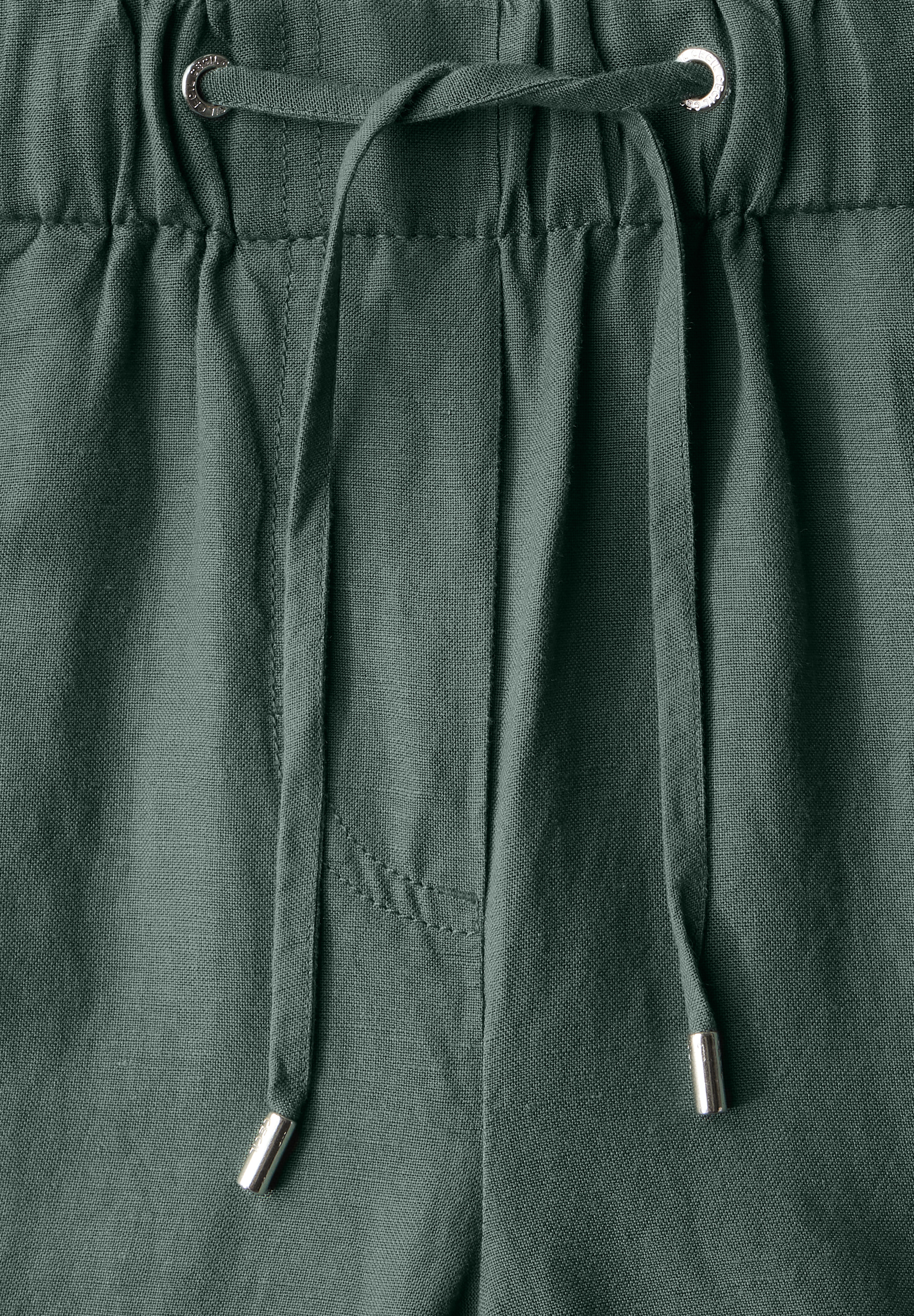 Wide Leg Hose aus Leinenmix