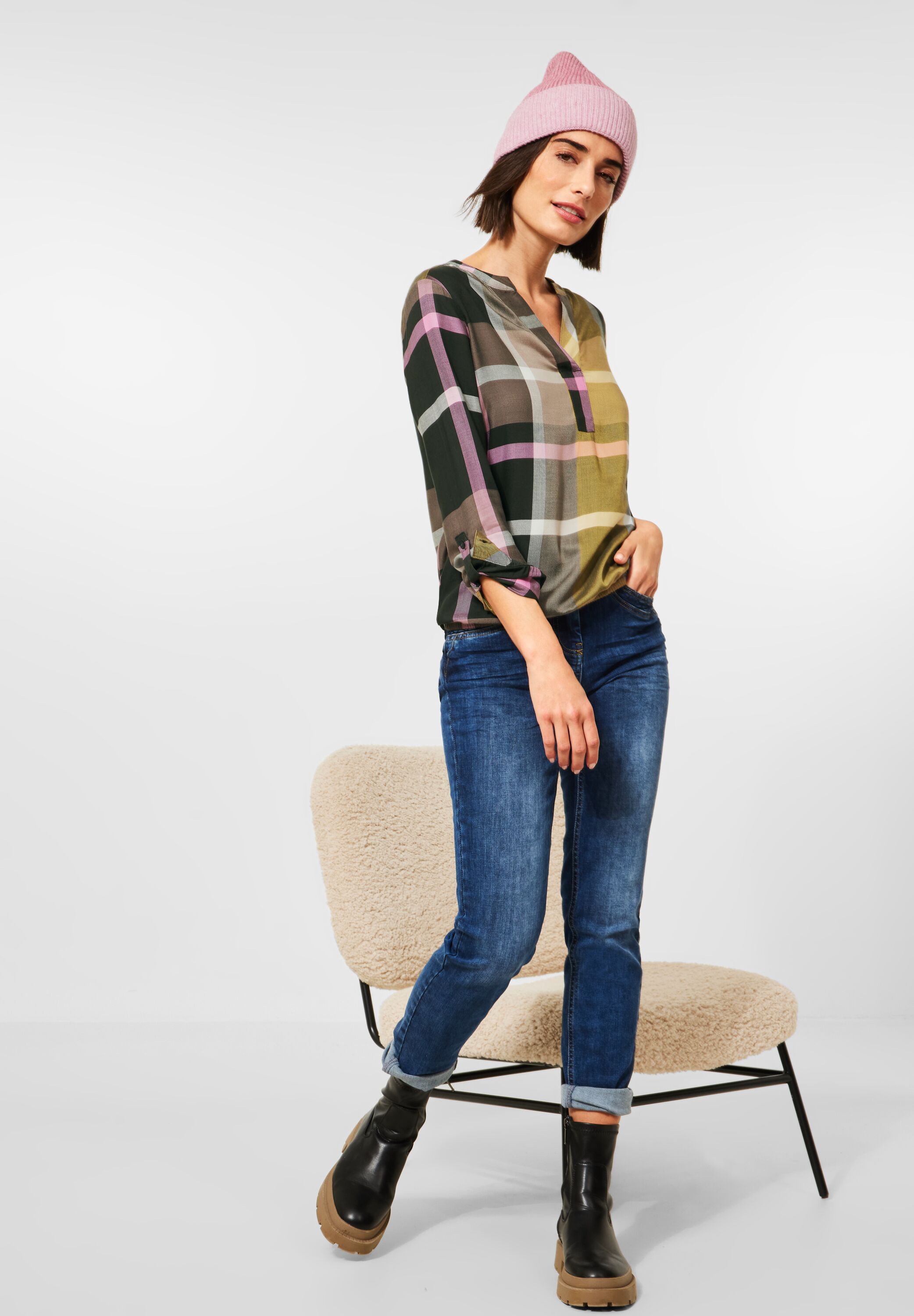 Bluse mit Karomuster
