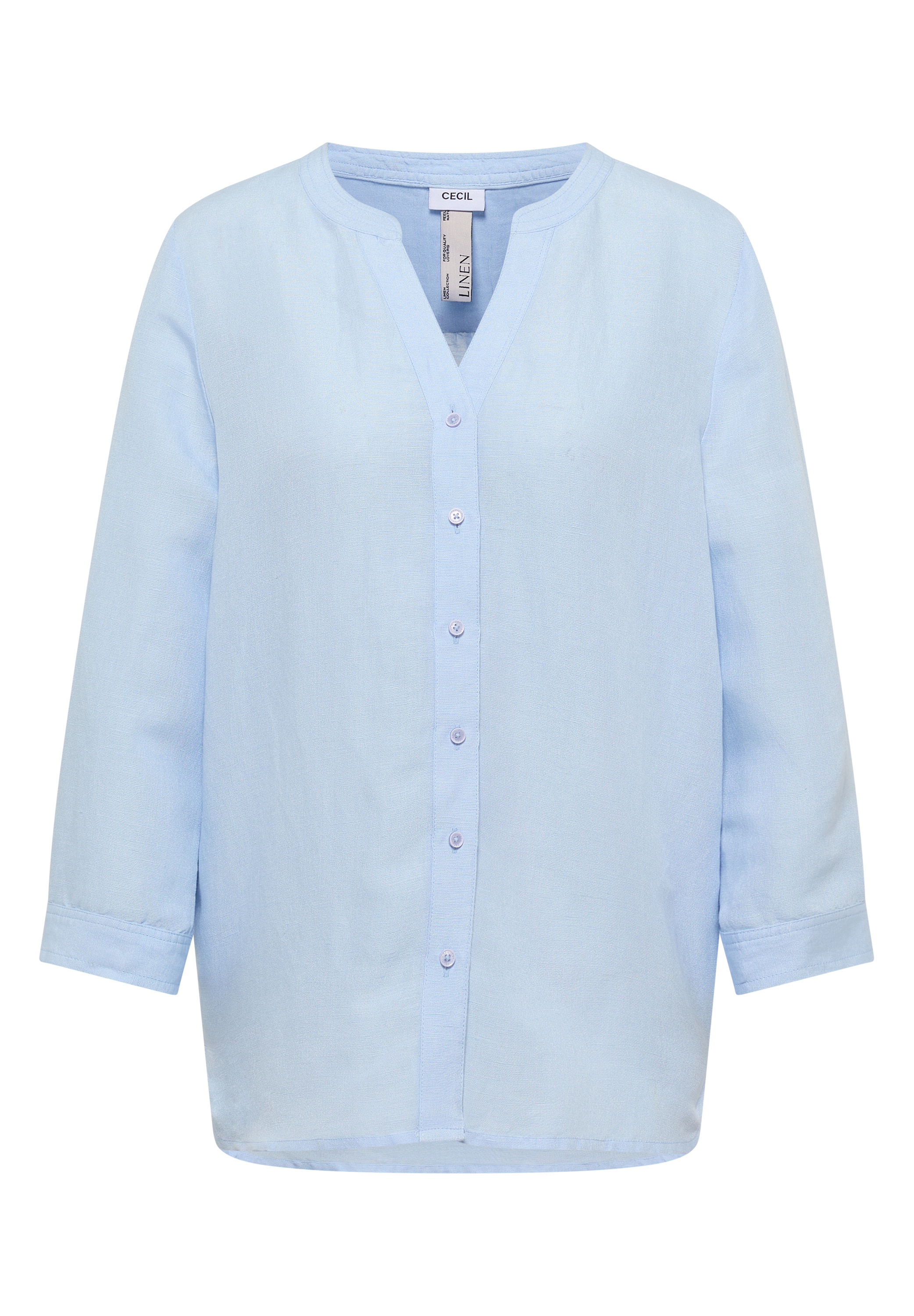 3/4-Arm Bluse aus Leinenmix