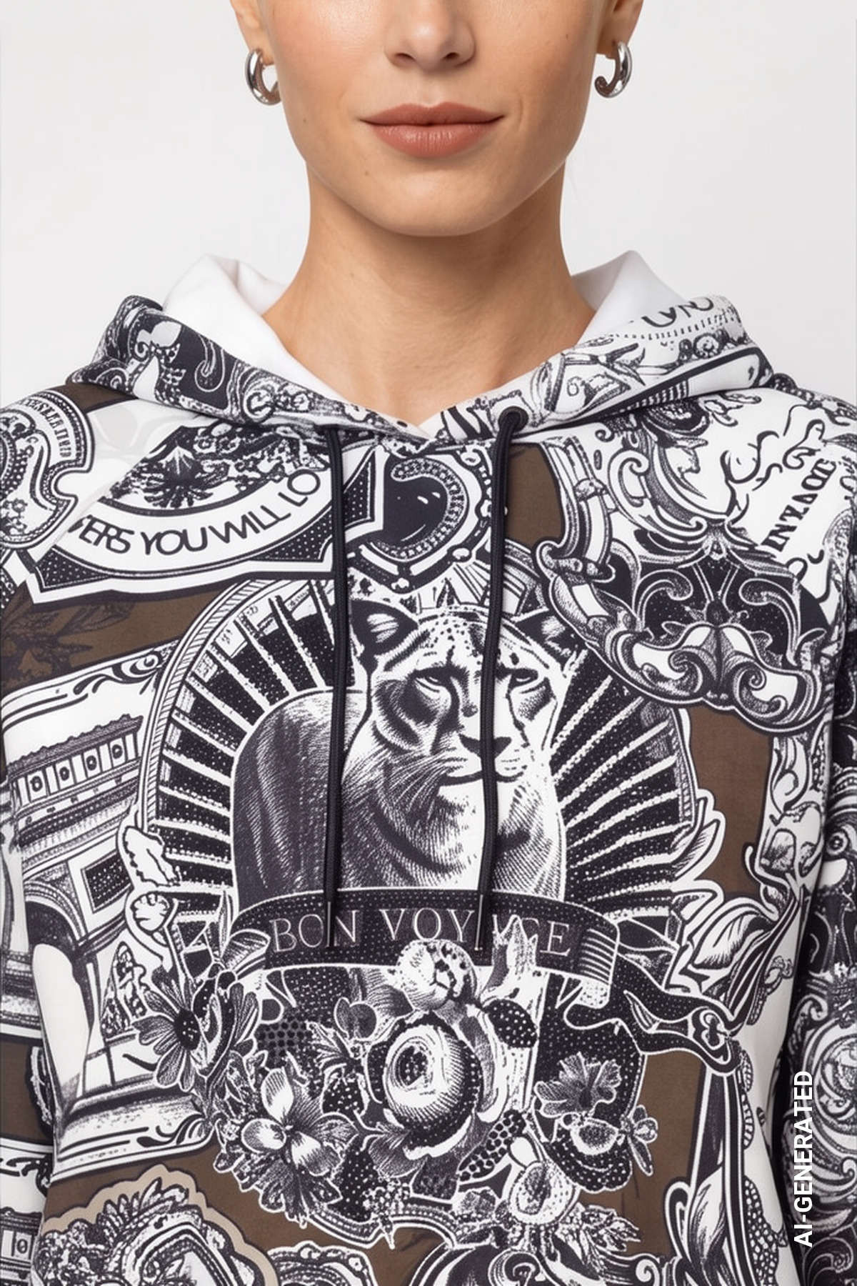Sweatshirt mit Emblem-Muster