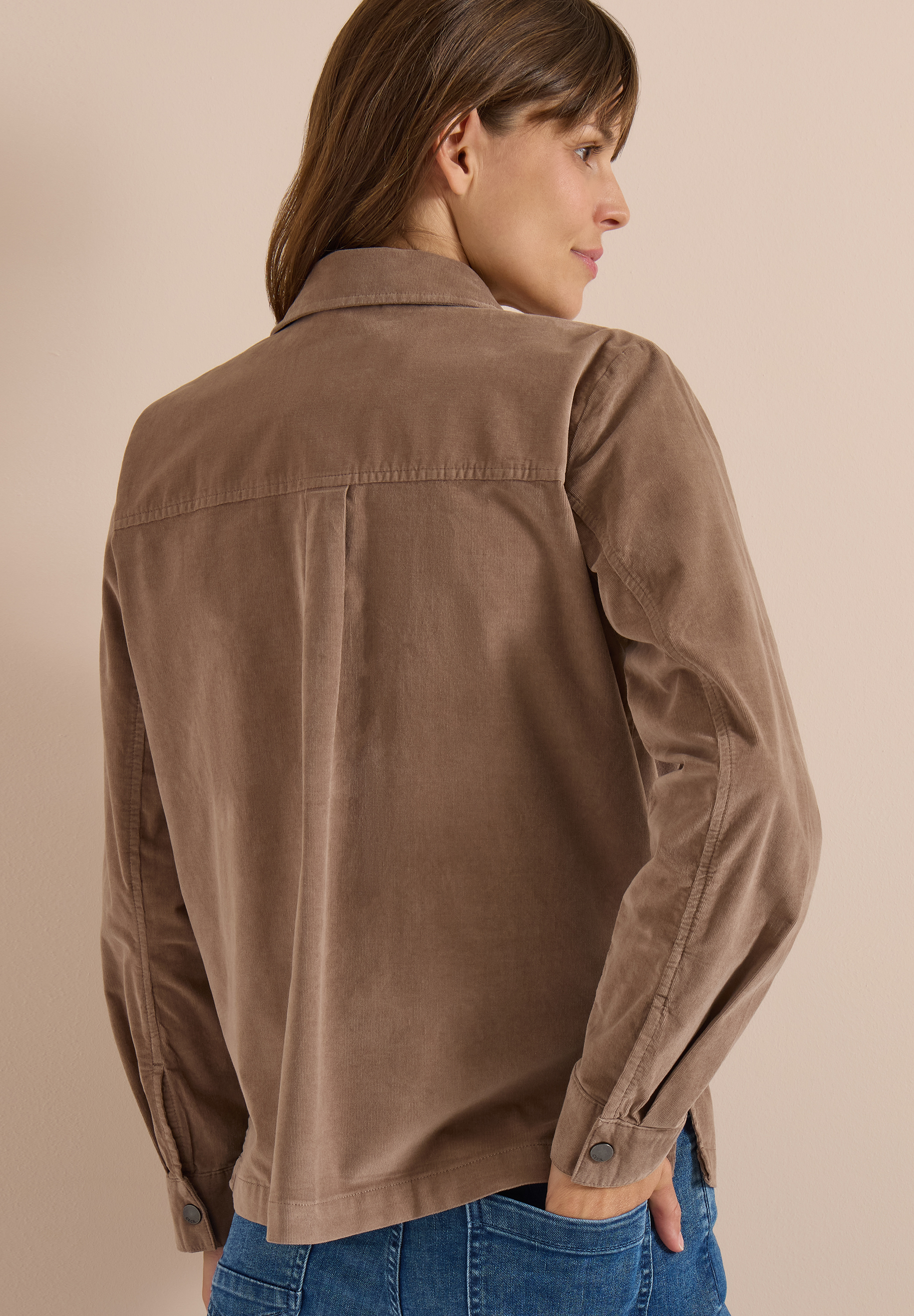 Feincord Overshirt mit Brusttaschen