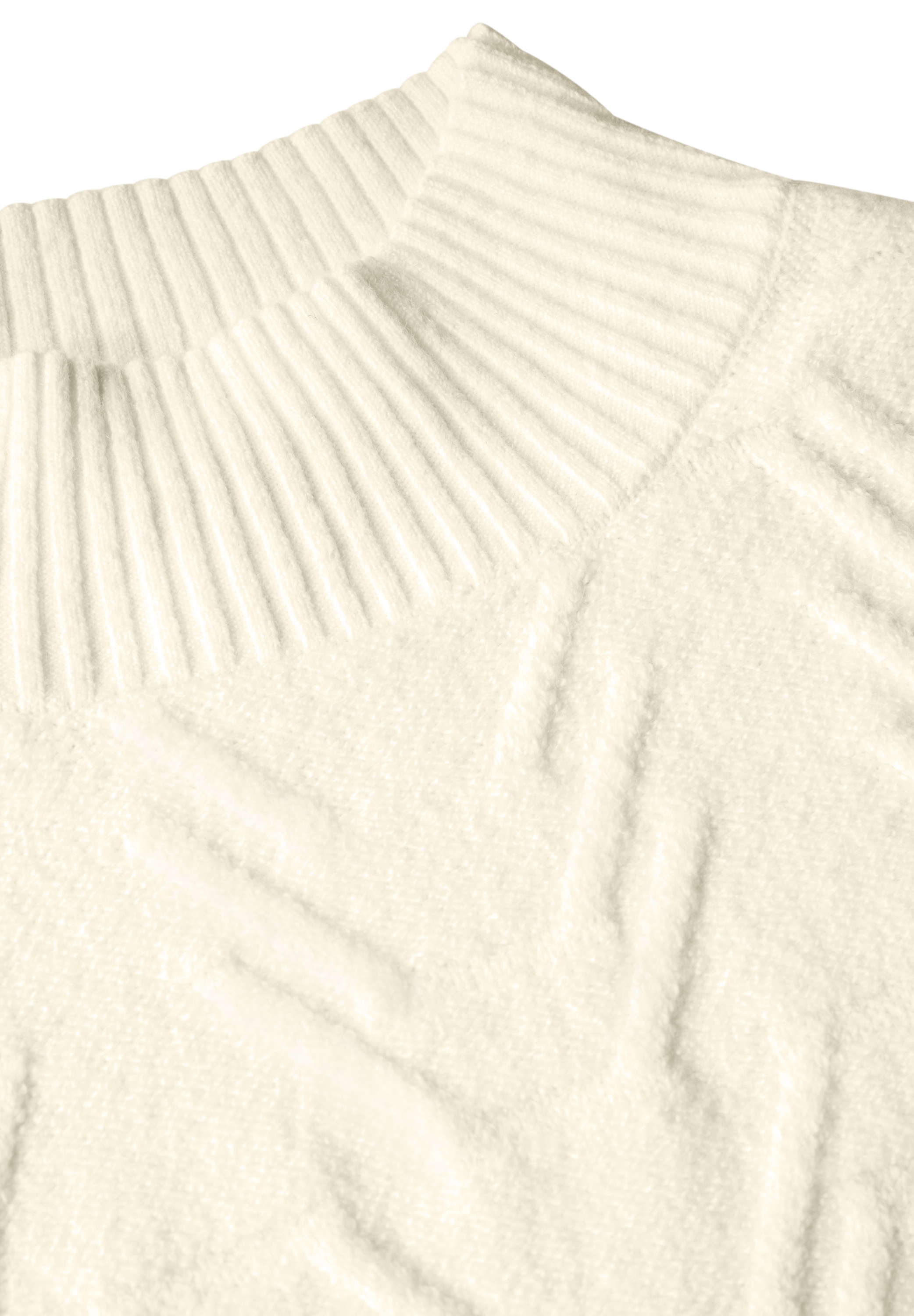 Jaquard Pullover in Unifarbe
