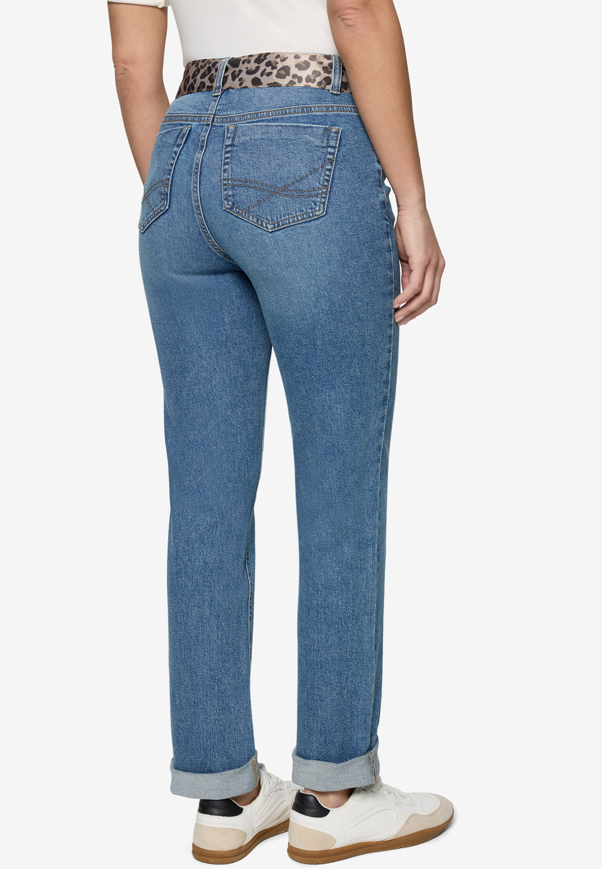 Jeans  mit Leo-Gürtel Style Orlando 28 Inch