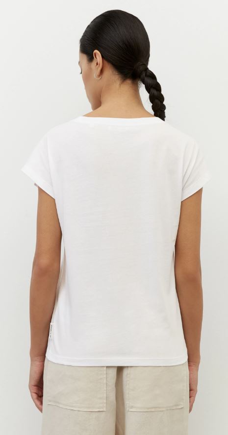 T-shirt, round-neck, overcut sleeve