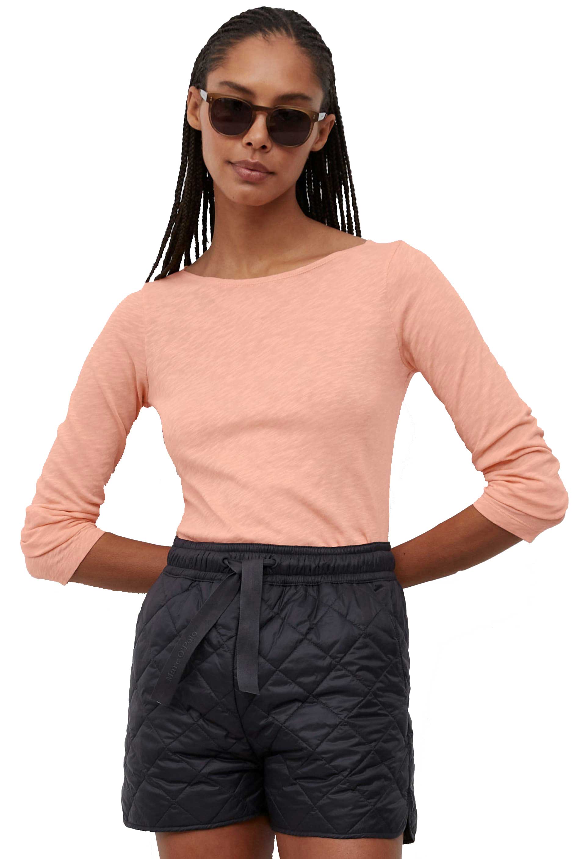 T-shirt, long sleeve, boat neck