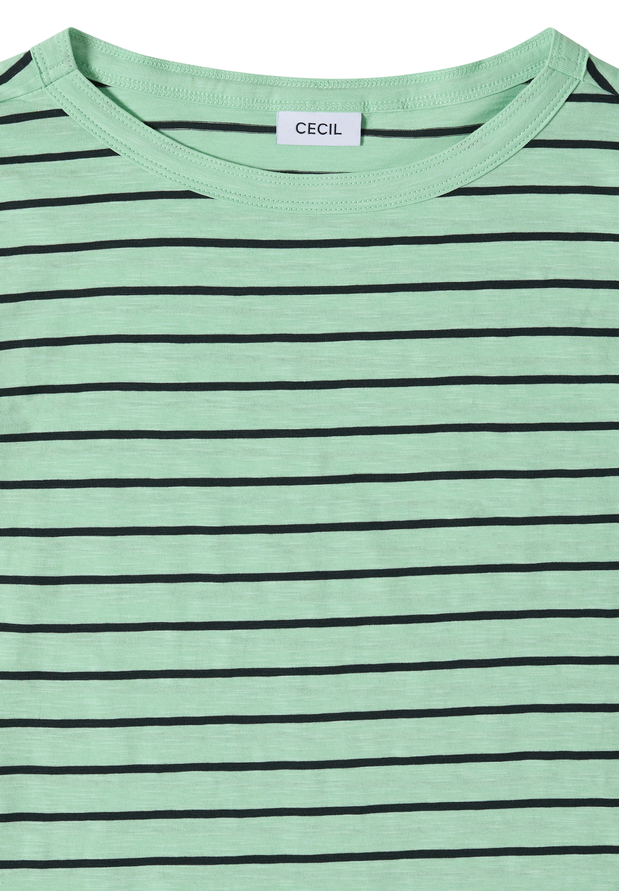 T-Shirt mit Boatneck und Streifen