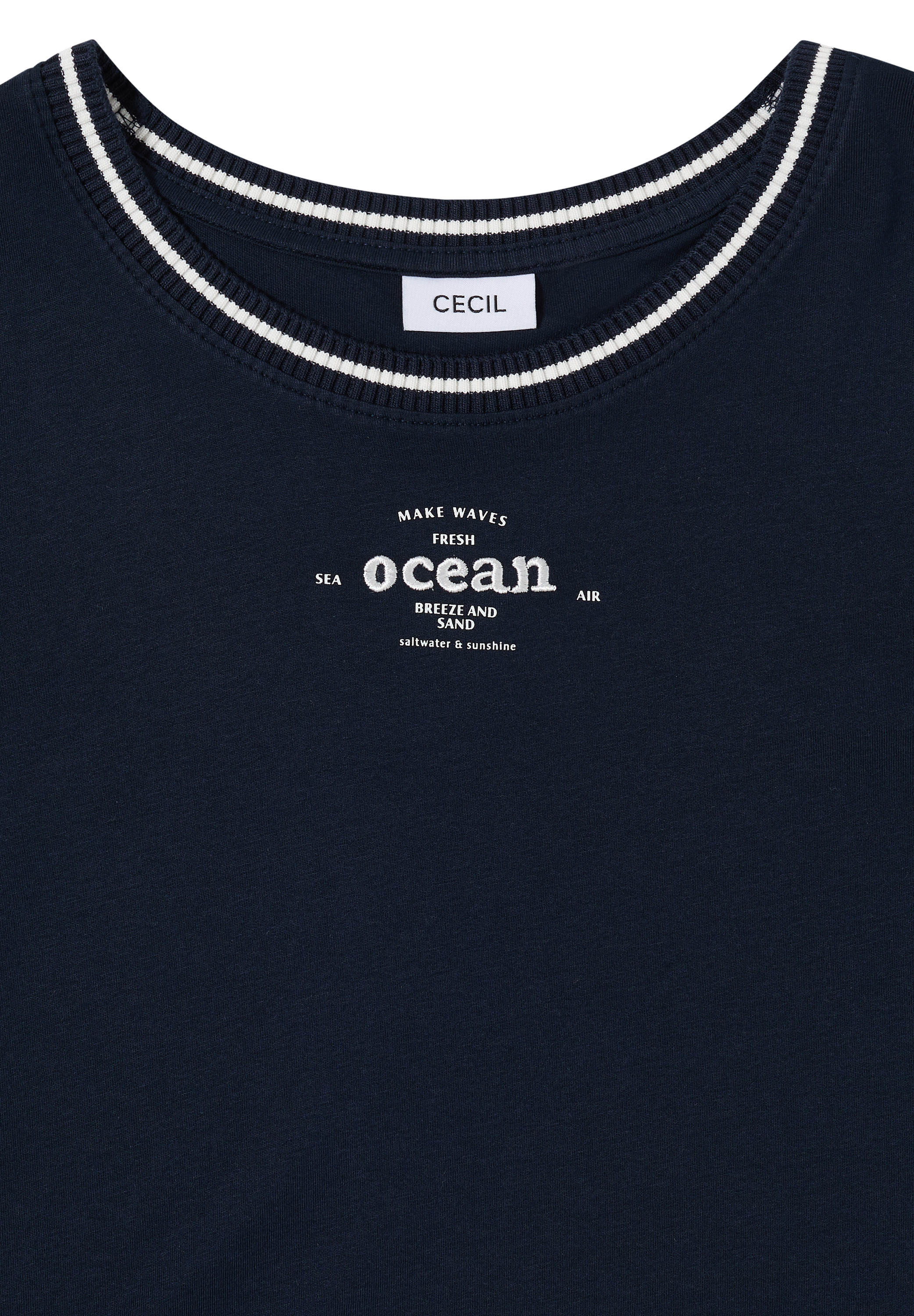 T-Shirt mit Rippdetails