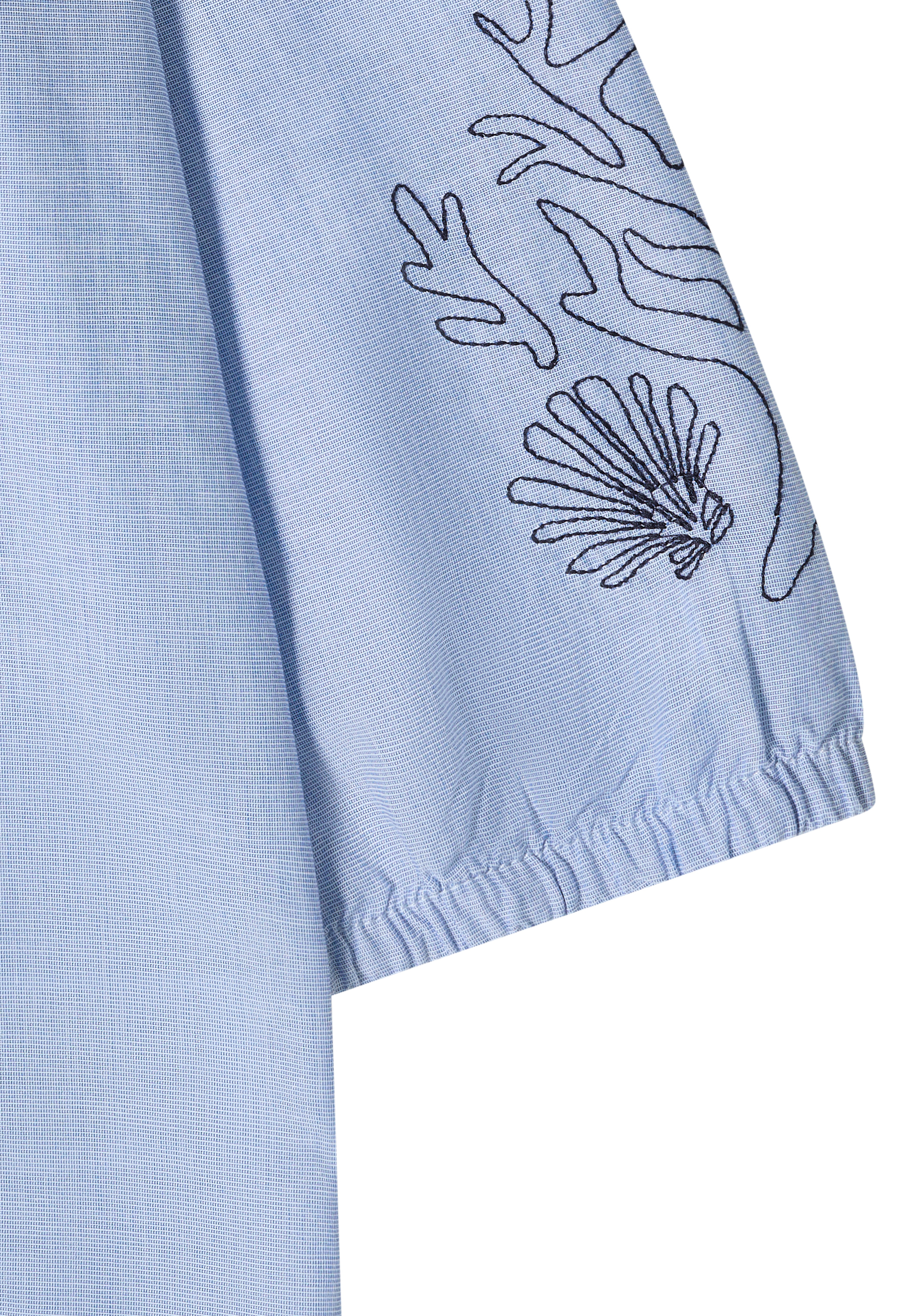 3/4-Arm Bluse mit Stickerei