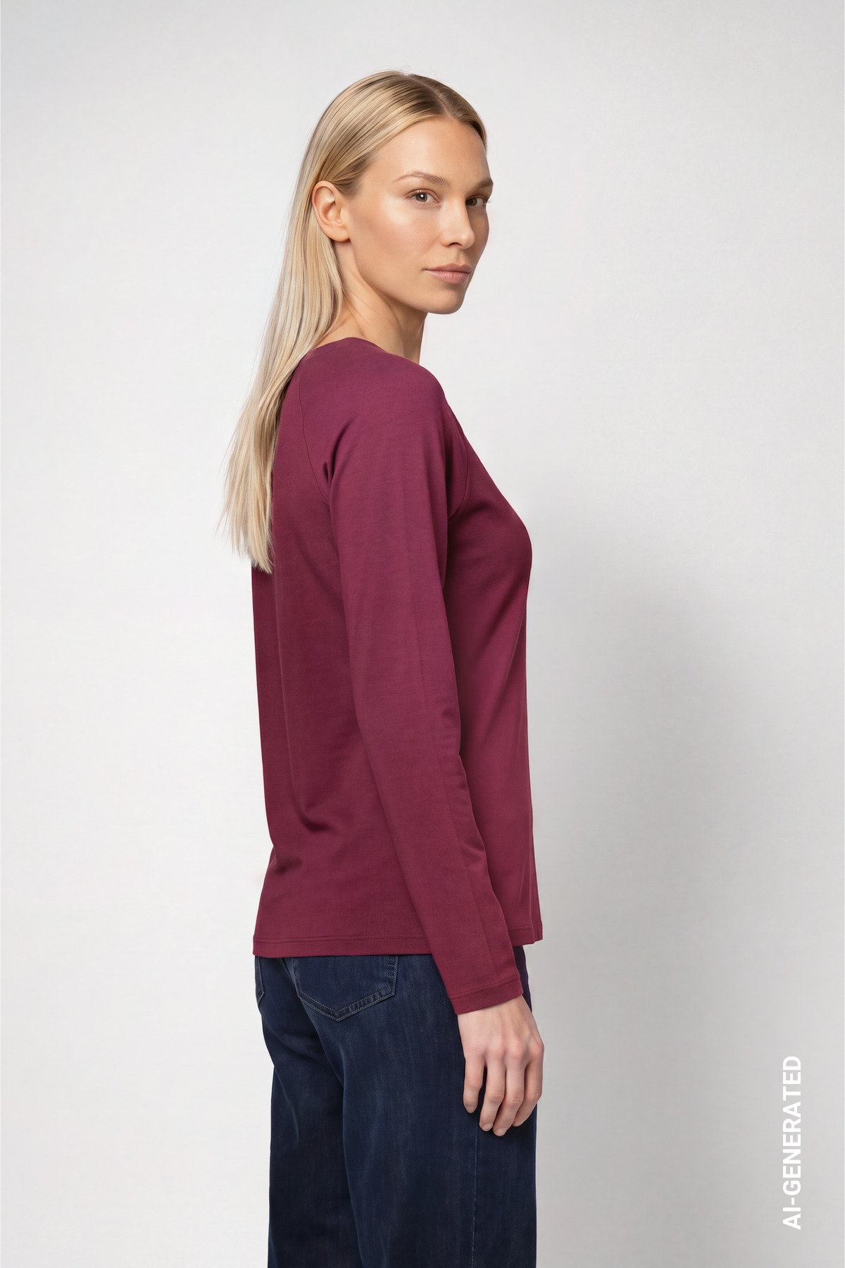 Basic-Langarmshirt