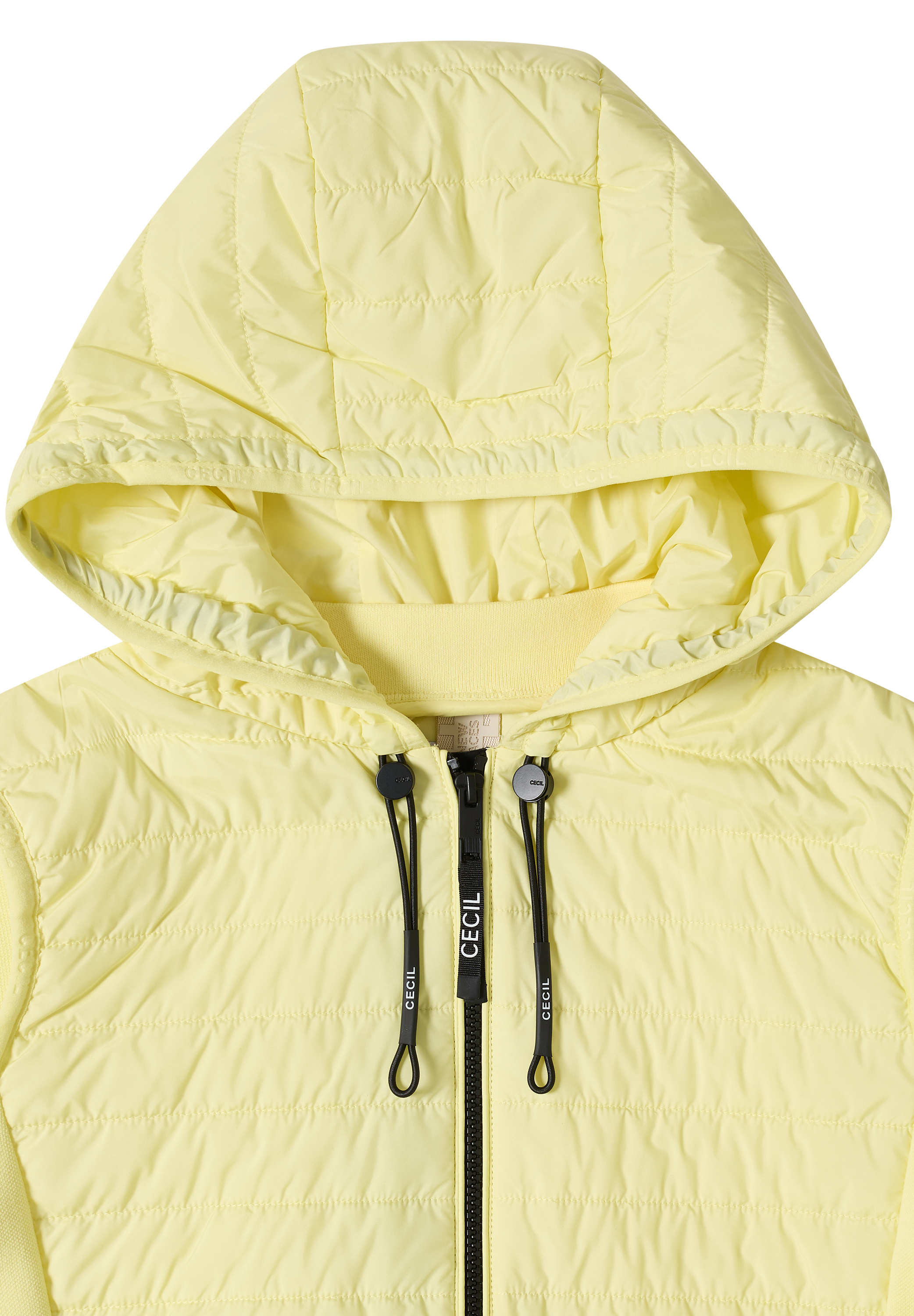Jacke mit Strukturmix und Kapuze