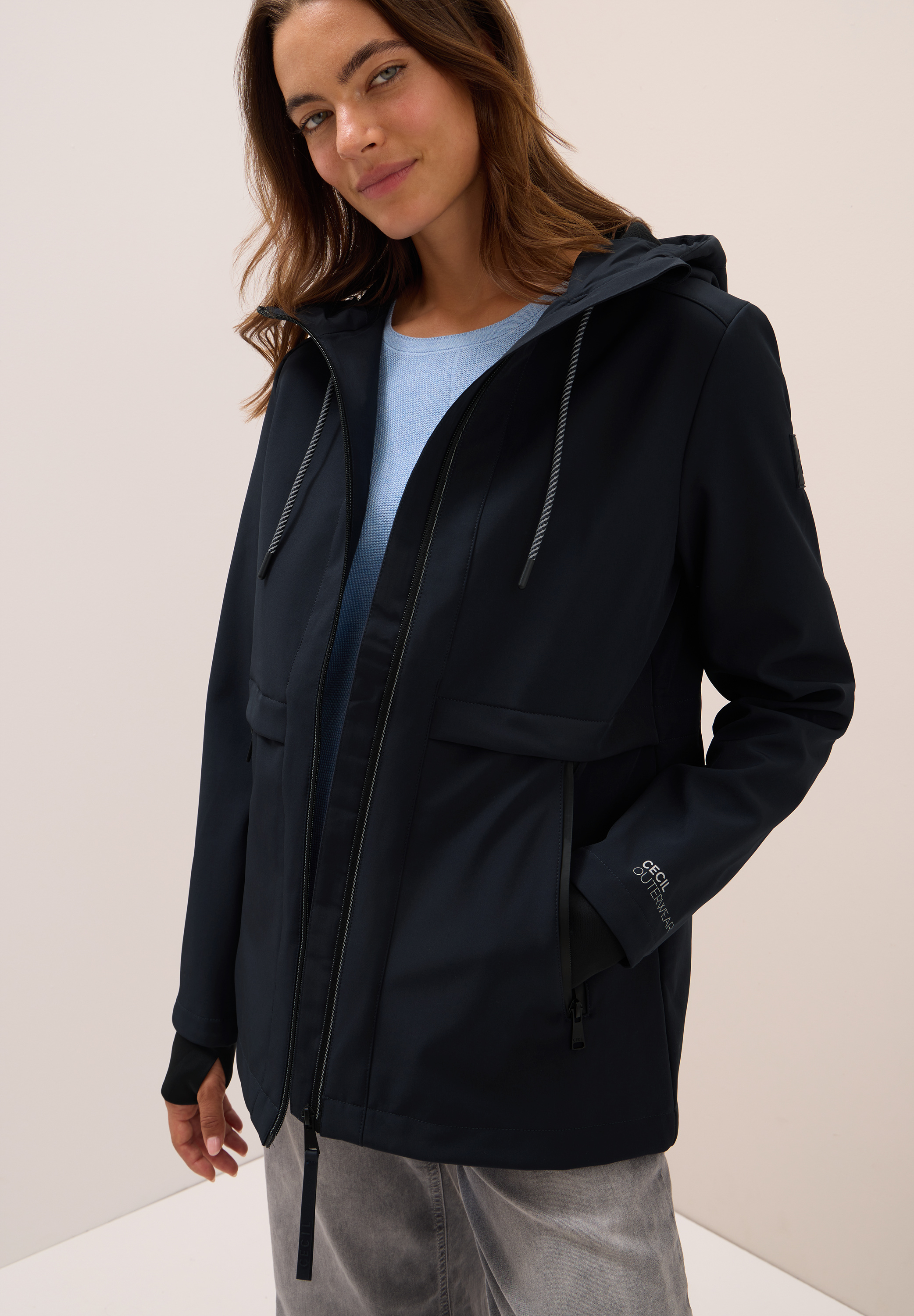 Midi Softshell Jacke
