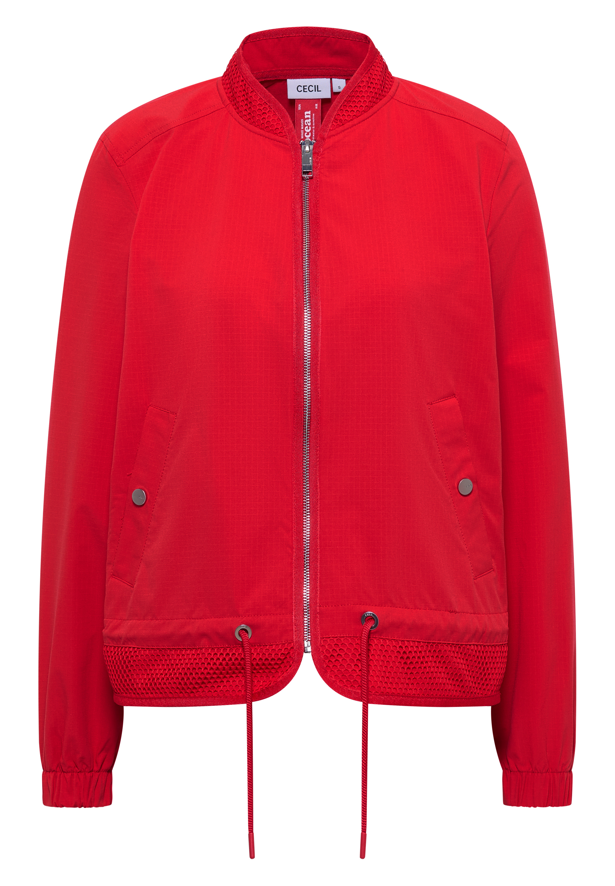 Blouson mit Tunnelzug und Mesh-Details