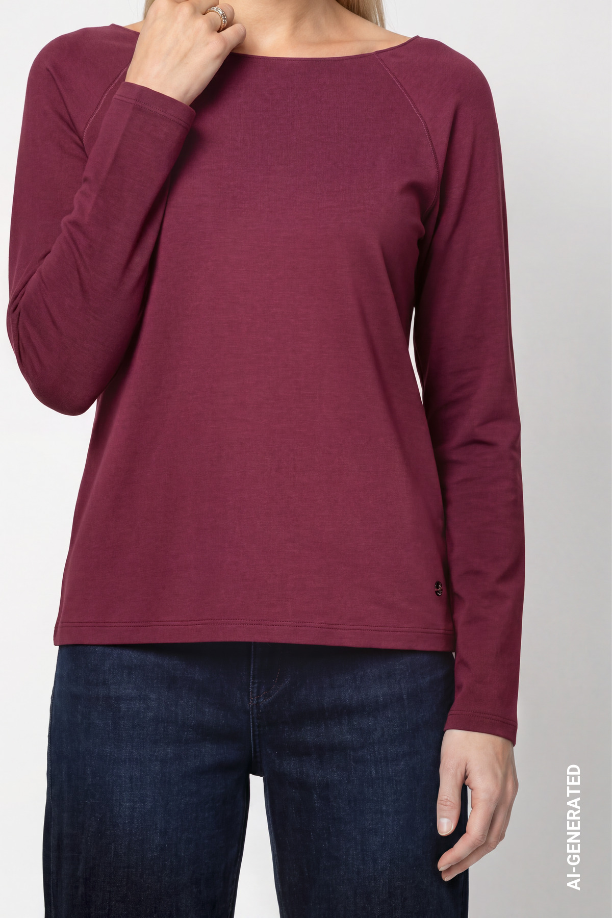 Basic-Langarmshirt