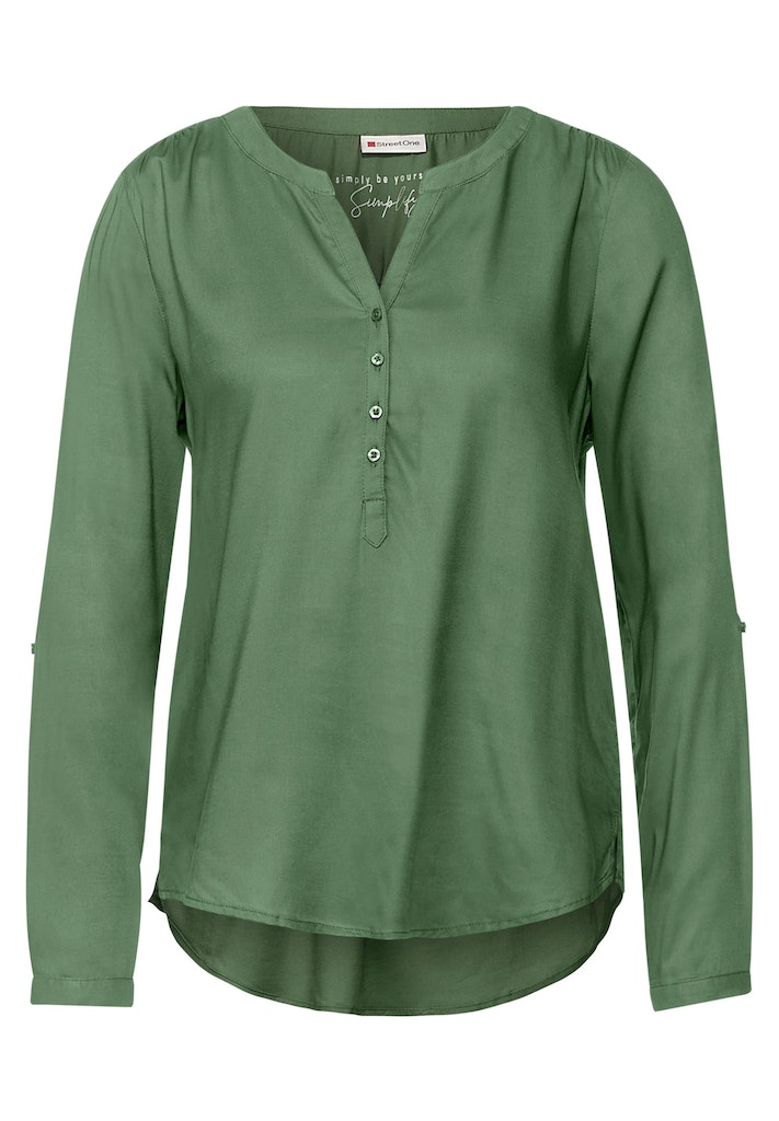 Bluse in Unifarbe