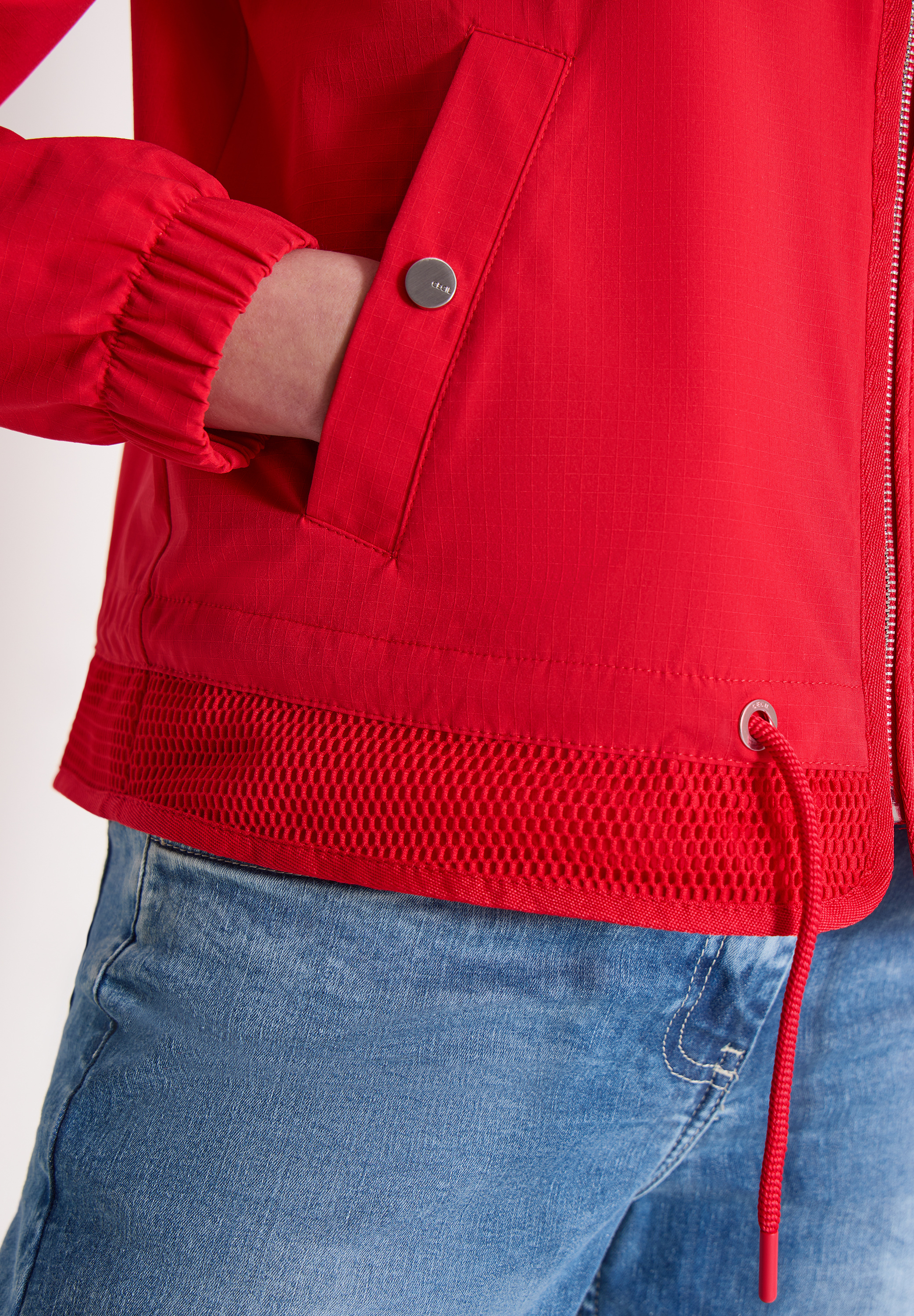 Blouson mit Tunnelzug und Mesh-Details