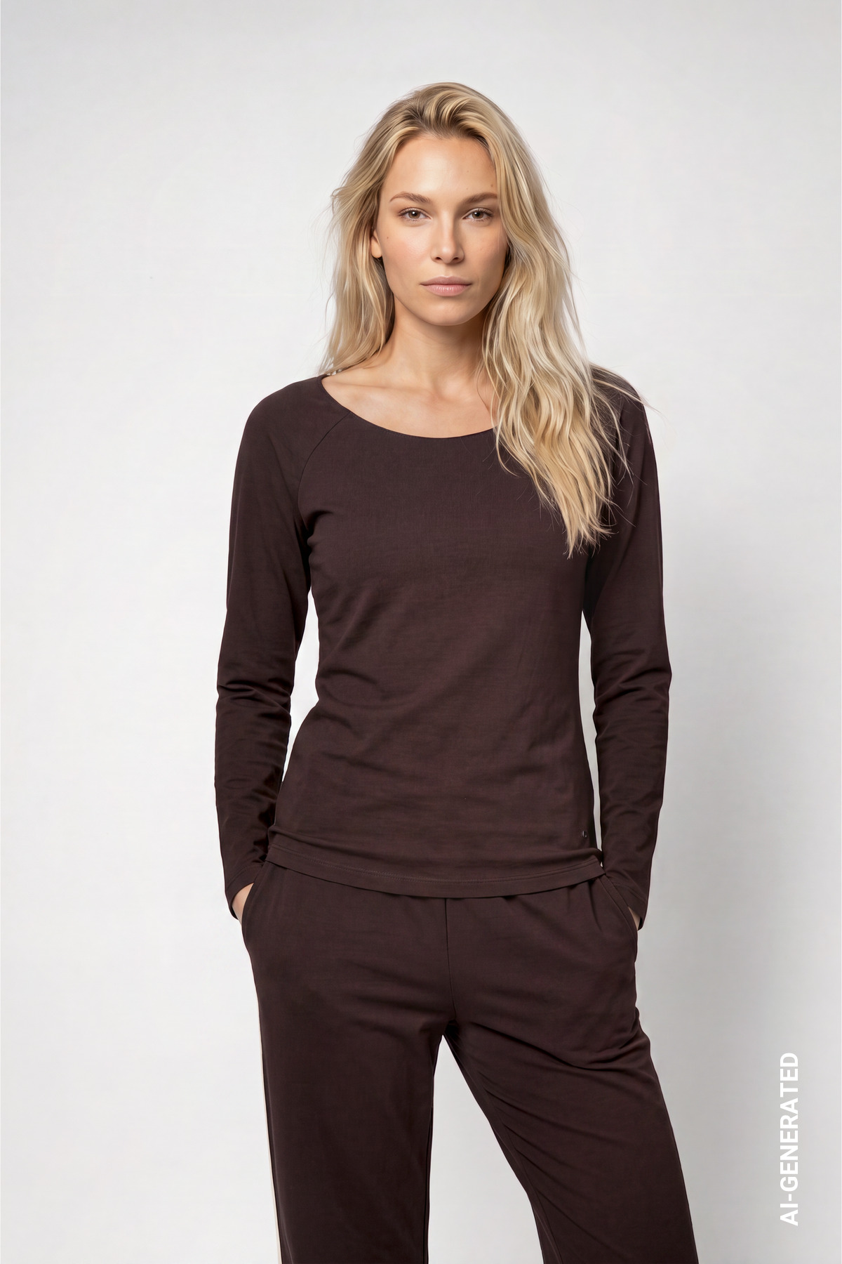 Basic-Langarmshirt