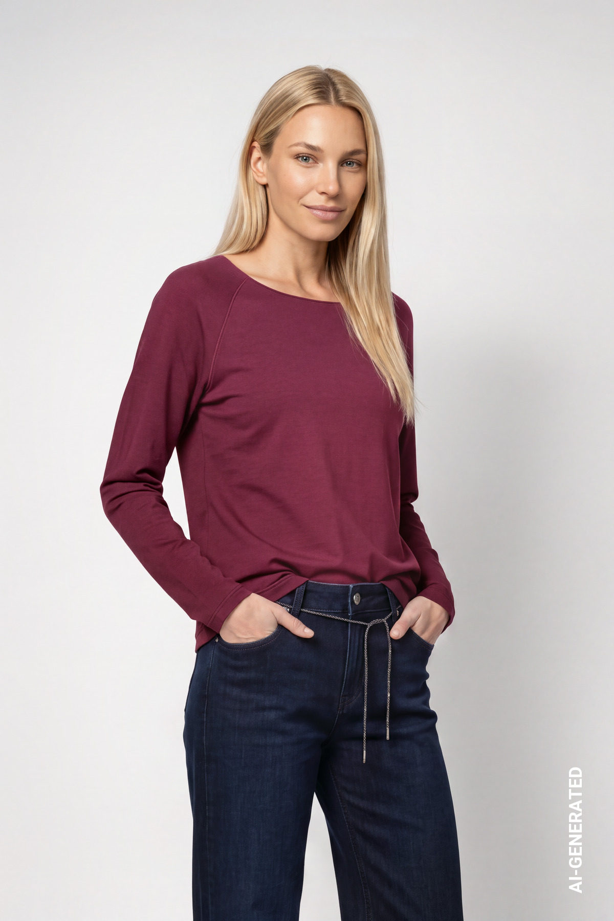 Basic-Langarmshirt