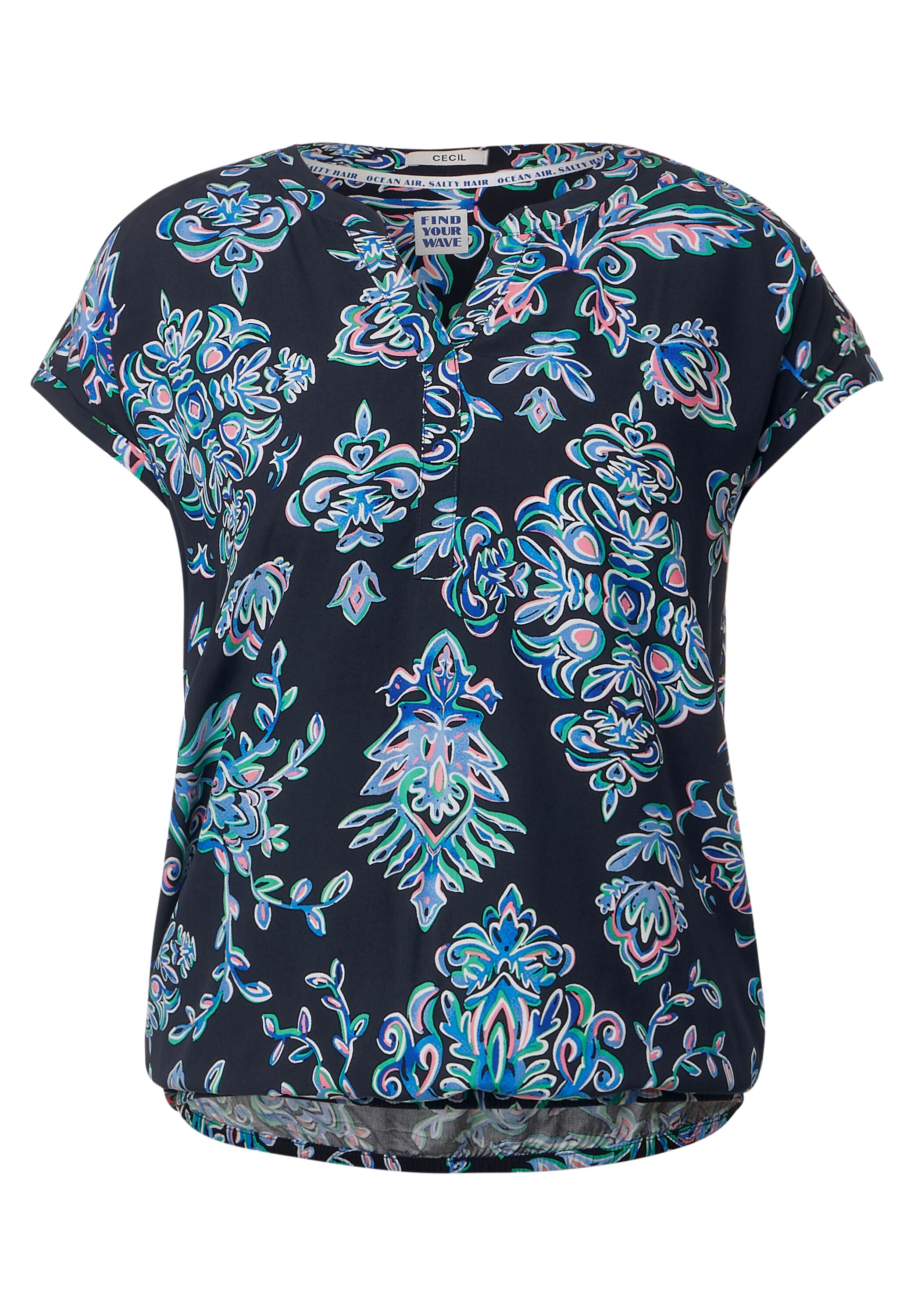 Ornament Print Bluse