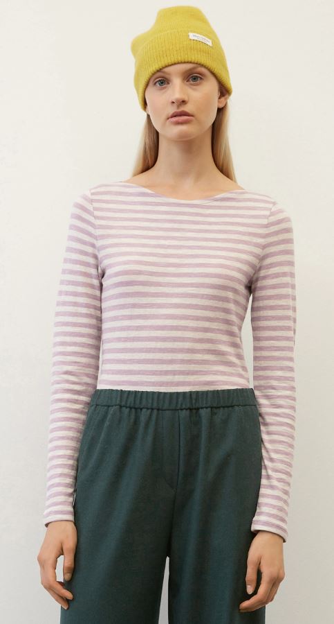 T-shirt, long sleeve, boat neck, st