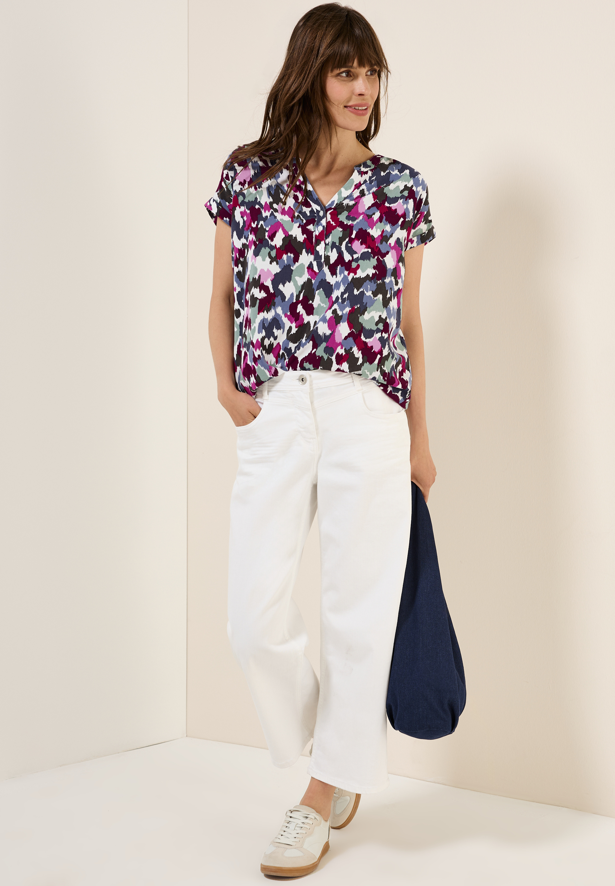 Gemusterte Bluse