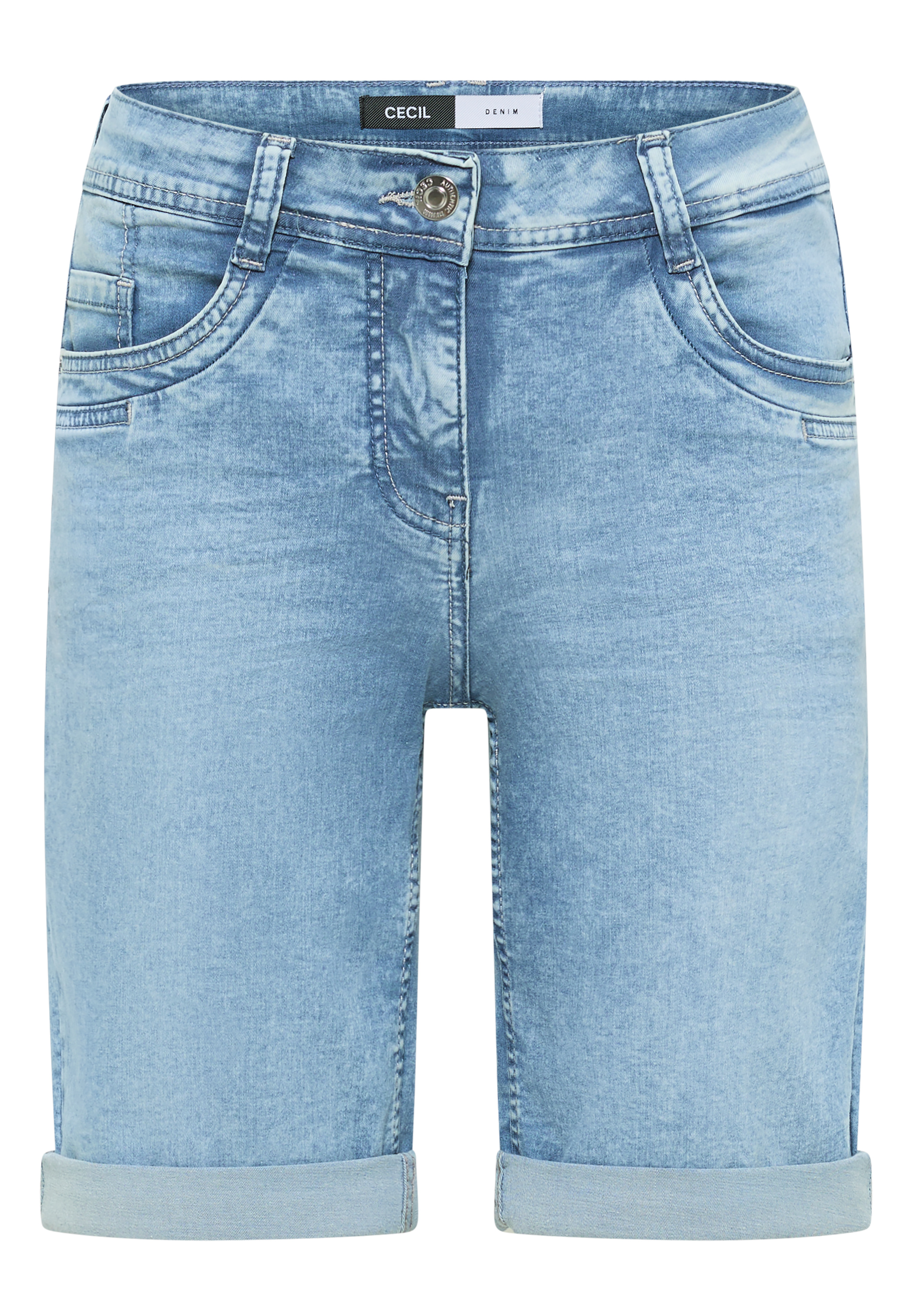 Slim Leg Jeansshorts im Casual Fit