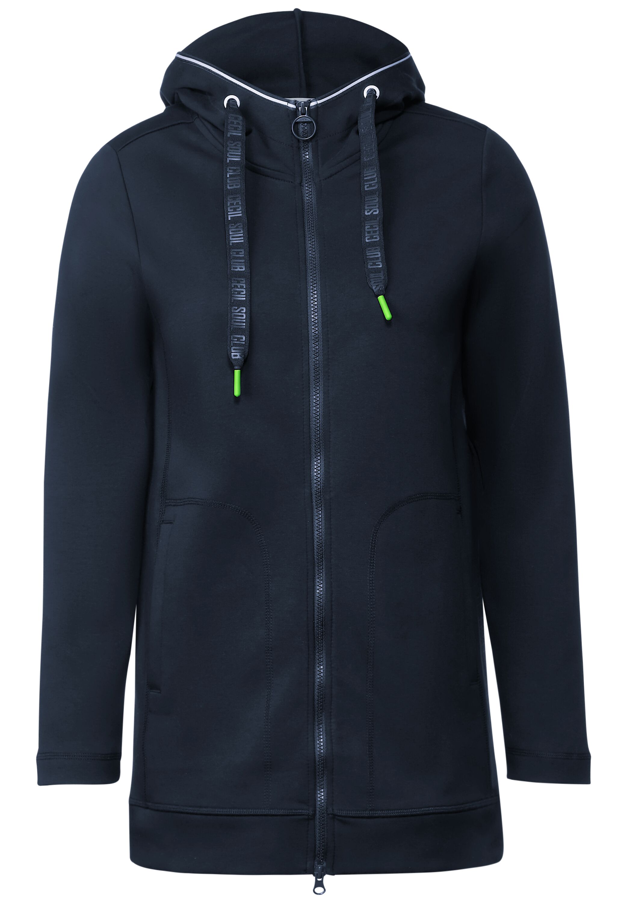 Lange Sweatshirtjacke