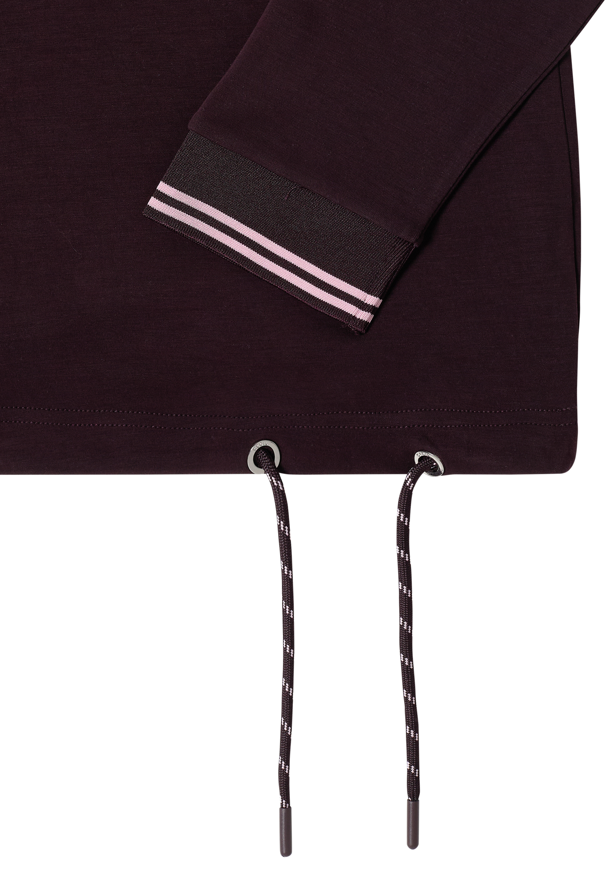 Langarm Shirt mit Stehkragen und Wording